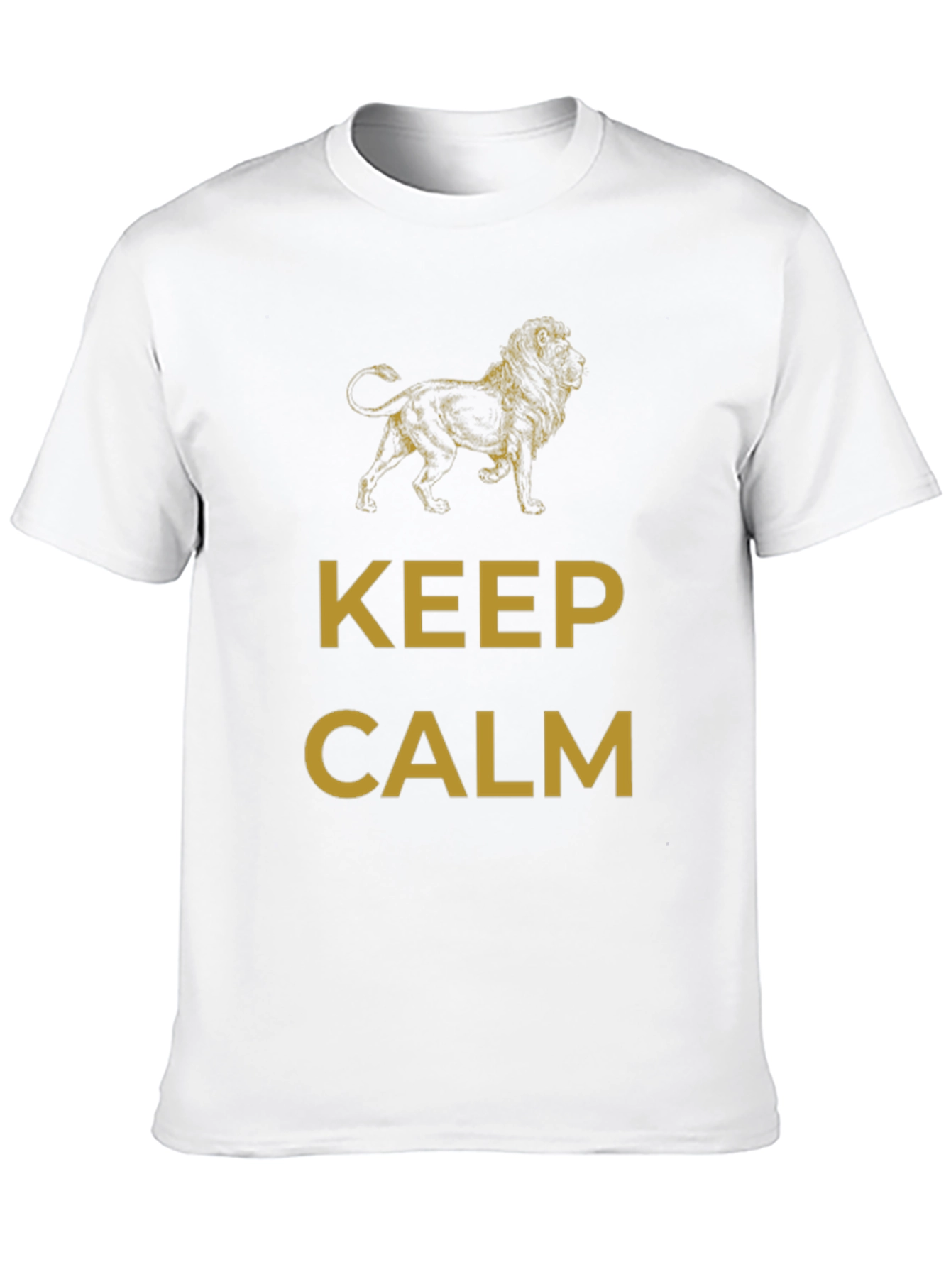 Keep Calm Lion Graphic Black T-Shirt