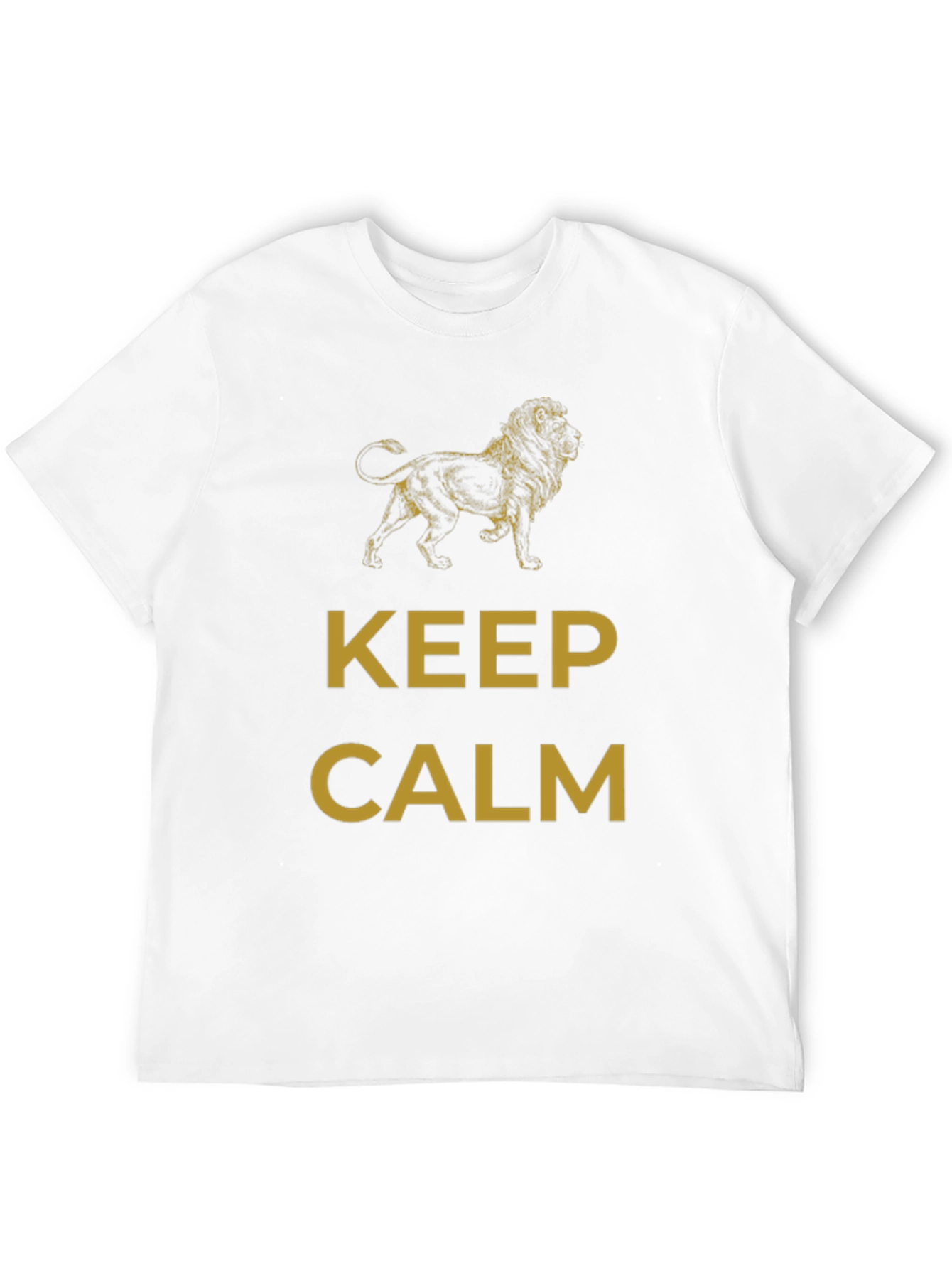 Keep Calm Lion Graphic Black T-Shirt