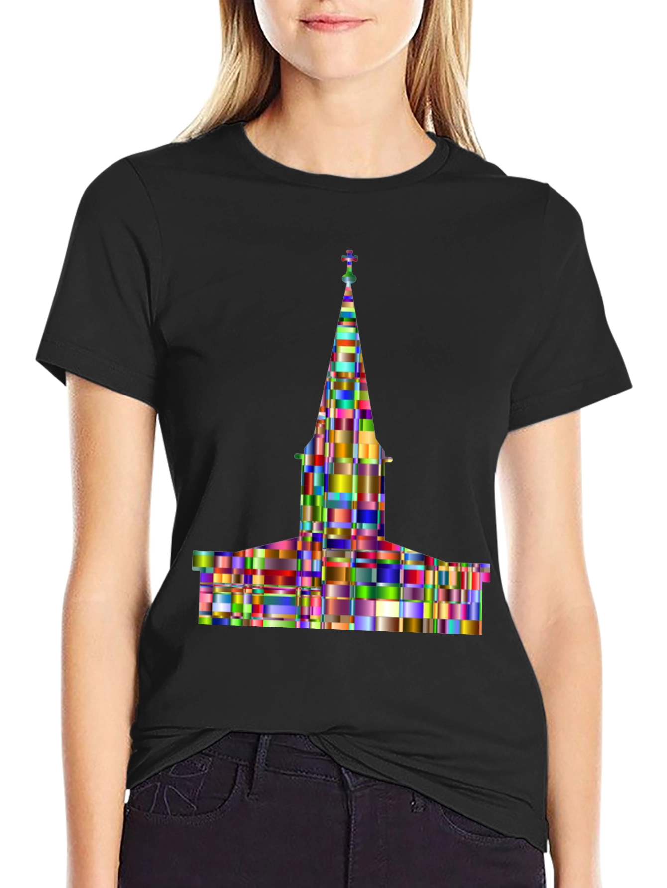 Colorful Church Graphic T-Shirt