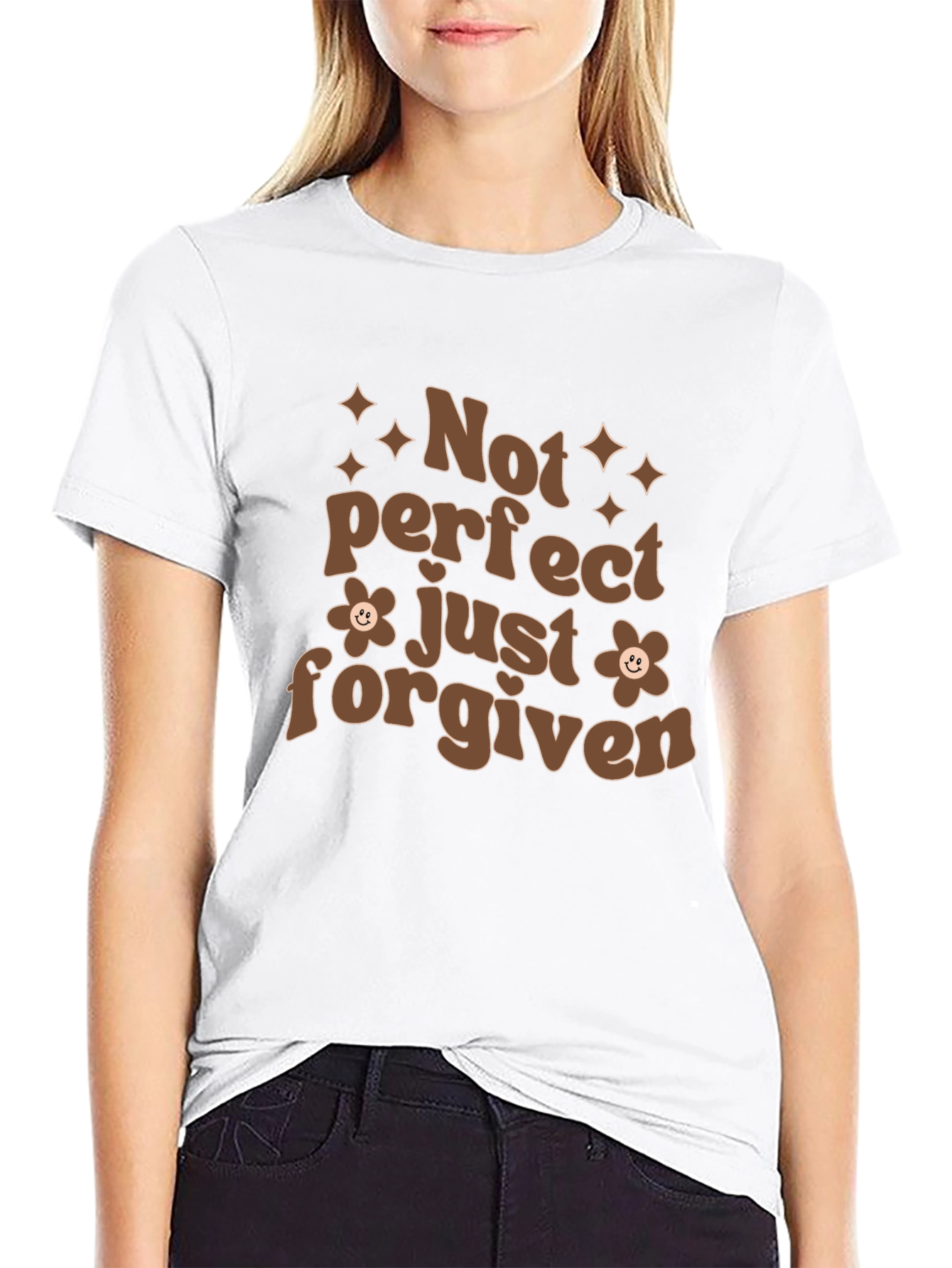 Not Perfect Just Forgiven Black T-Shirt