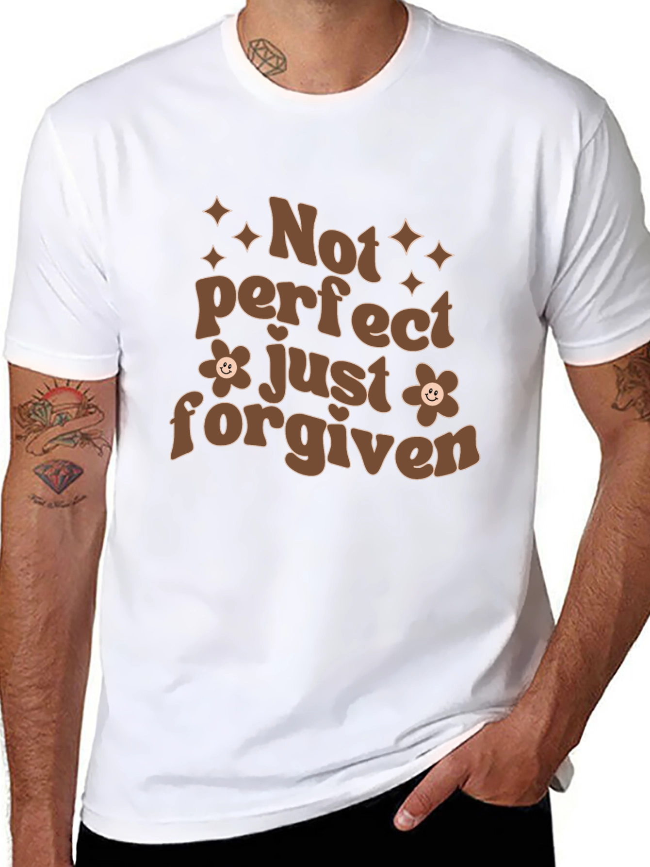 Not Perfect Just Forgiven Black T-Shirt