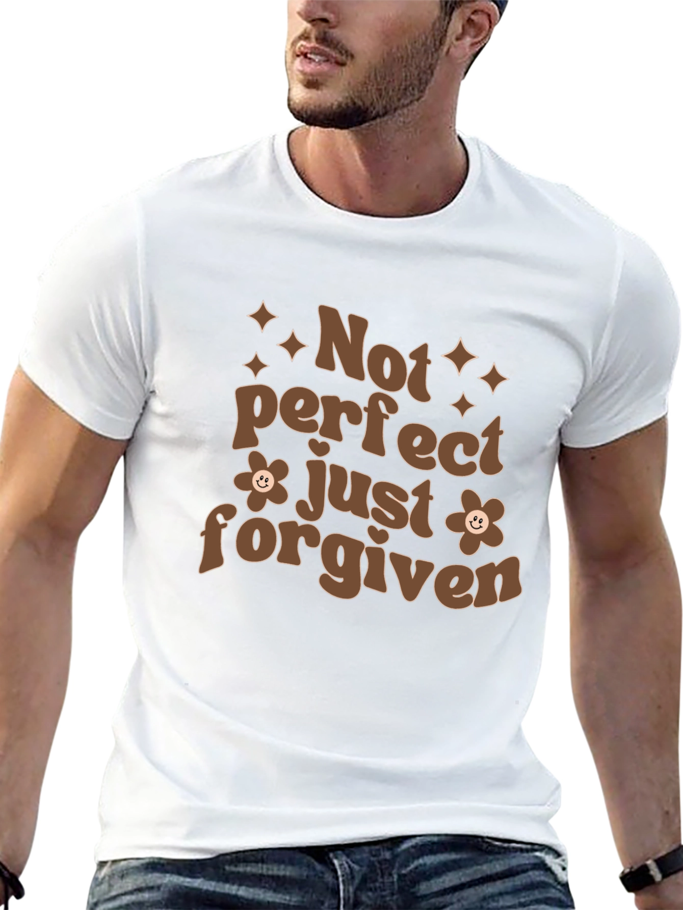 Not Perfect Just Forgiven Black T-Shirt