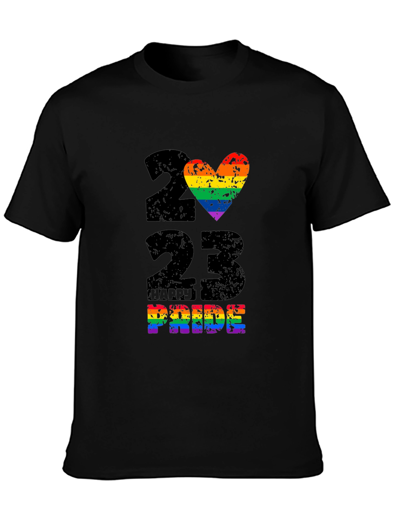 2023 Happy Pride Rainbow Heart T-Shirt