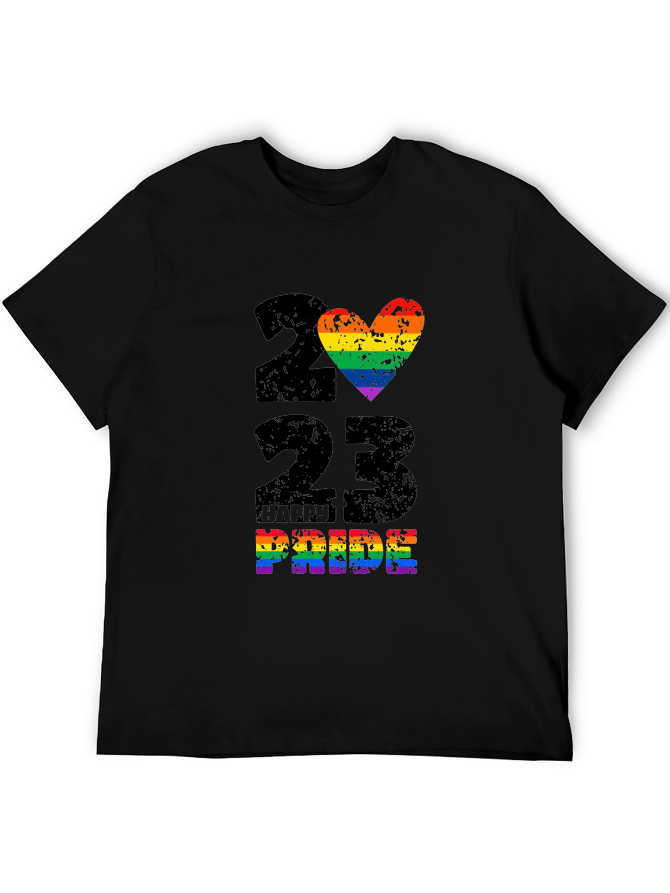 2023 Happy Pride Rainbow Heart T-Shirt
