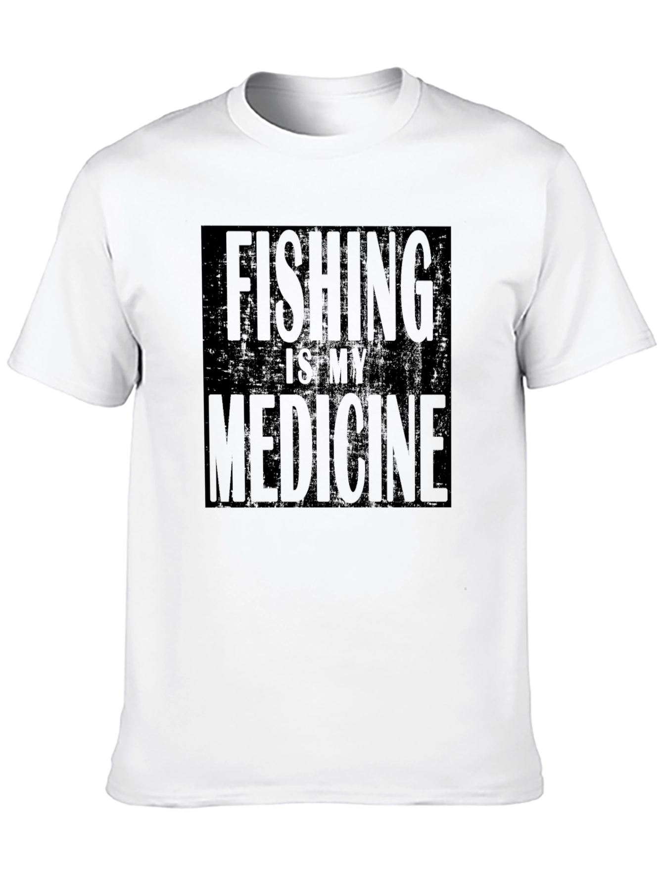 Fishing is My Medicine Black T-Shirt