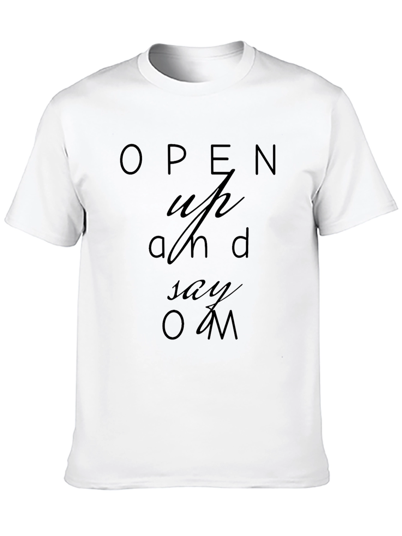 Open Up and Say Om Black Graphic Tee