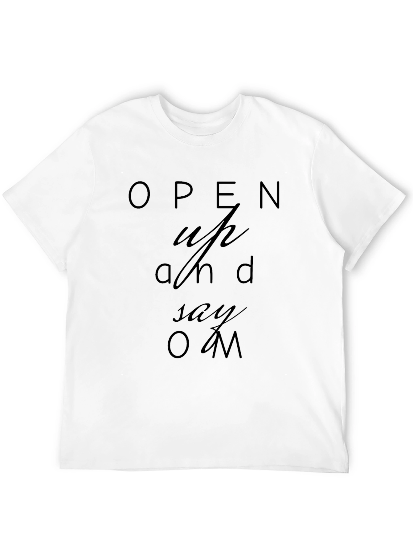 Open Up and Say Om Black Graphic Tee
