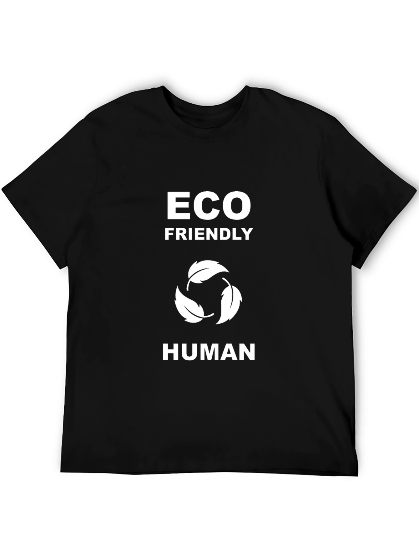 Eco Friendly Human T-Shirt - Recycle Leaf Design