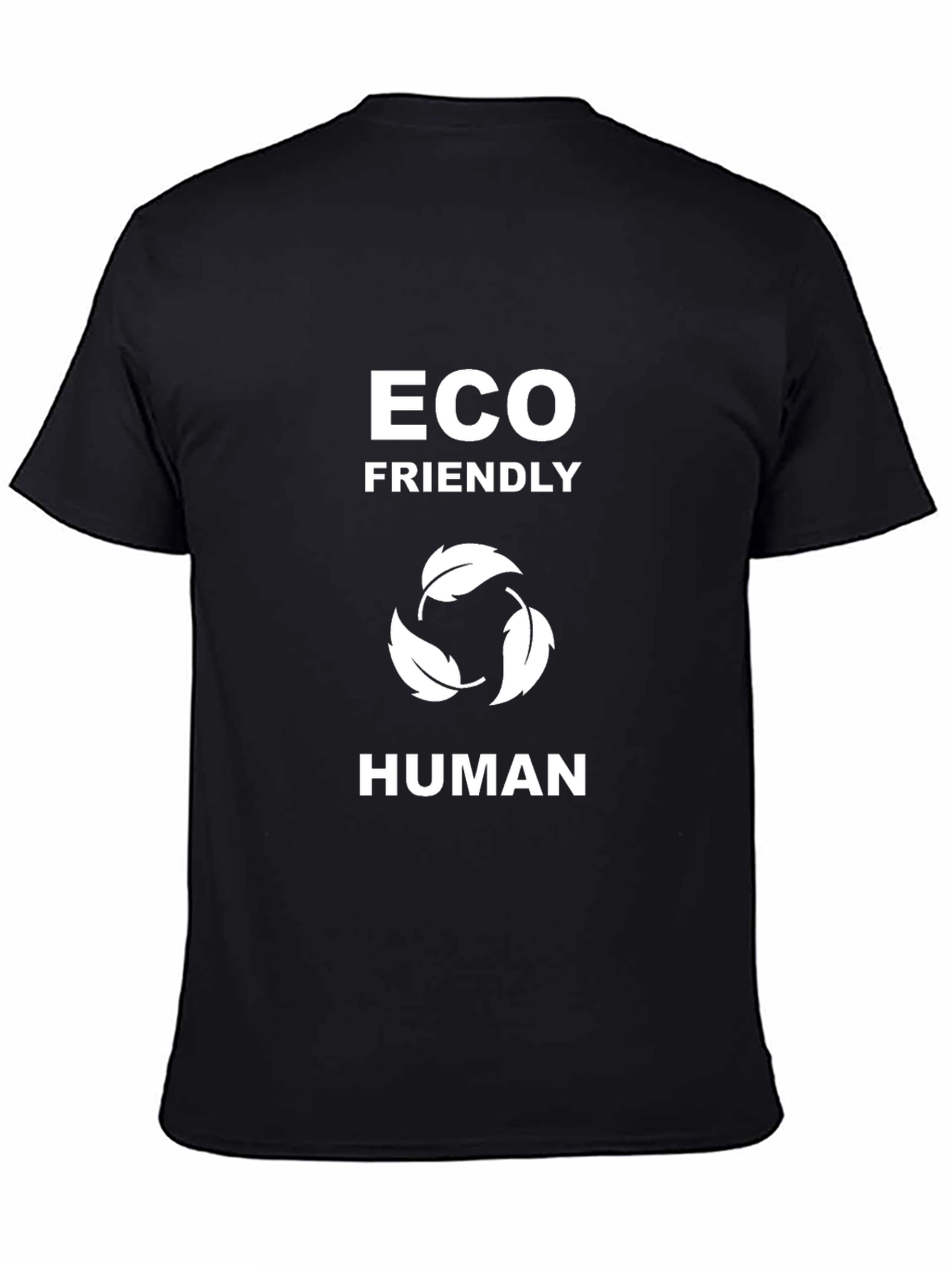 Eco Friendly Human T-Shirt - Recycle Leaf Design