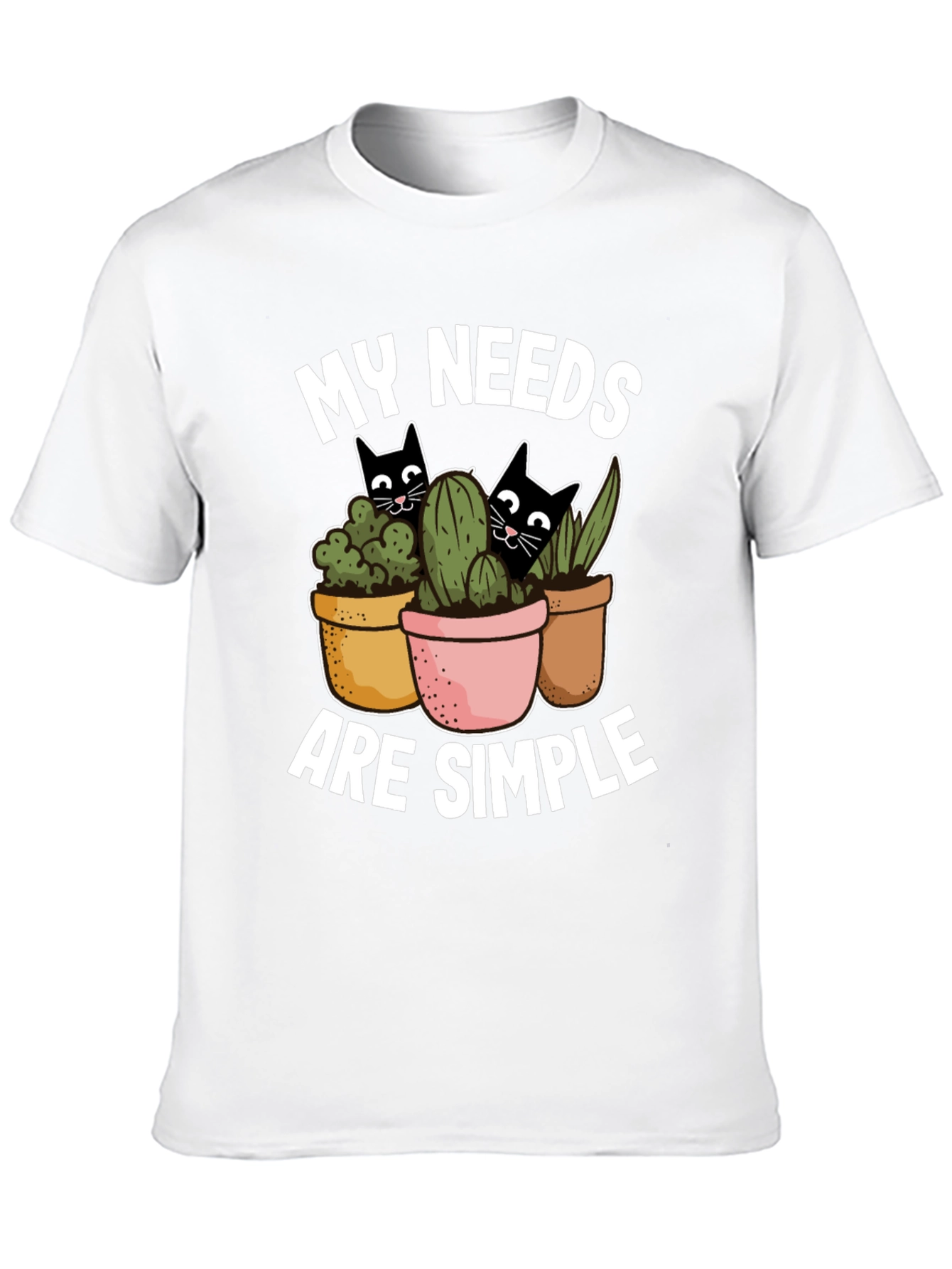 My Needs Are Simple Cat & Plant T-Shirt