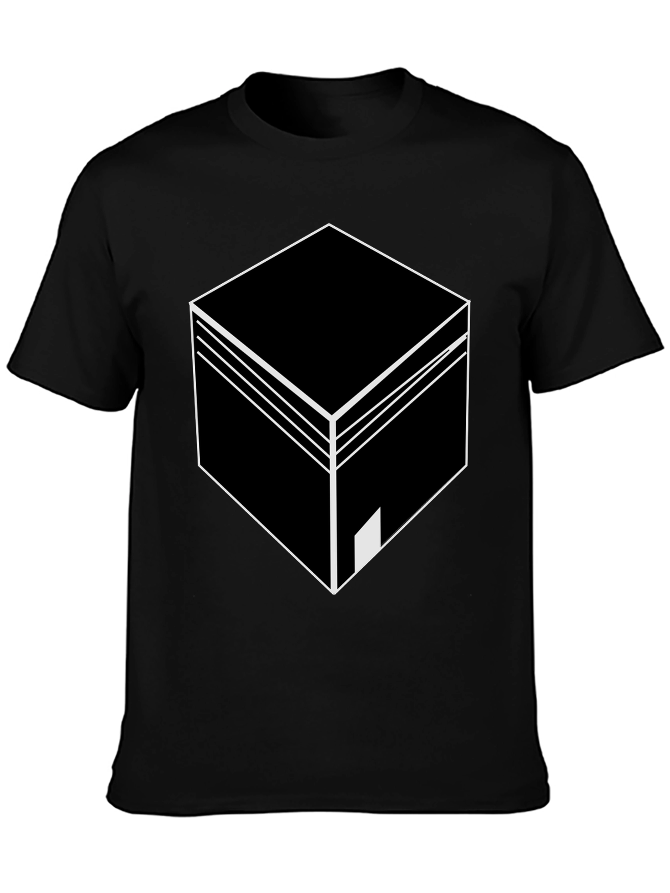 Geometric Cube Graphic T-Shirt