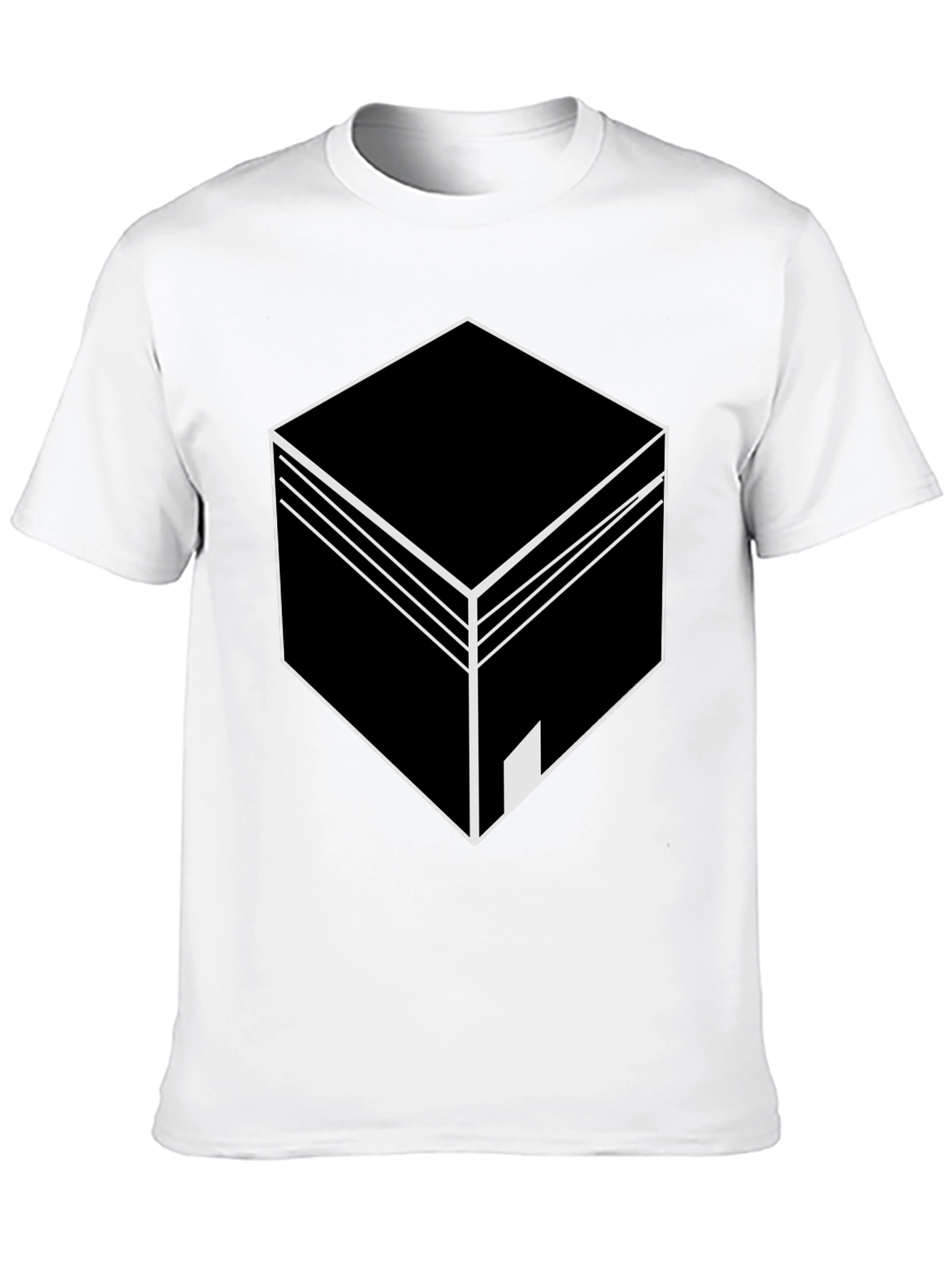 Geometric Cube Graphic T-Shirt