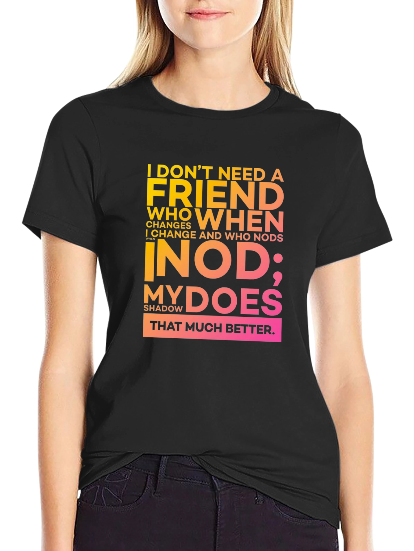 Humorous Shadow T-Shirt - Sarcastic Introvert Tee