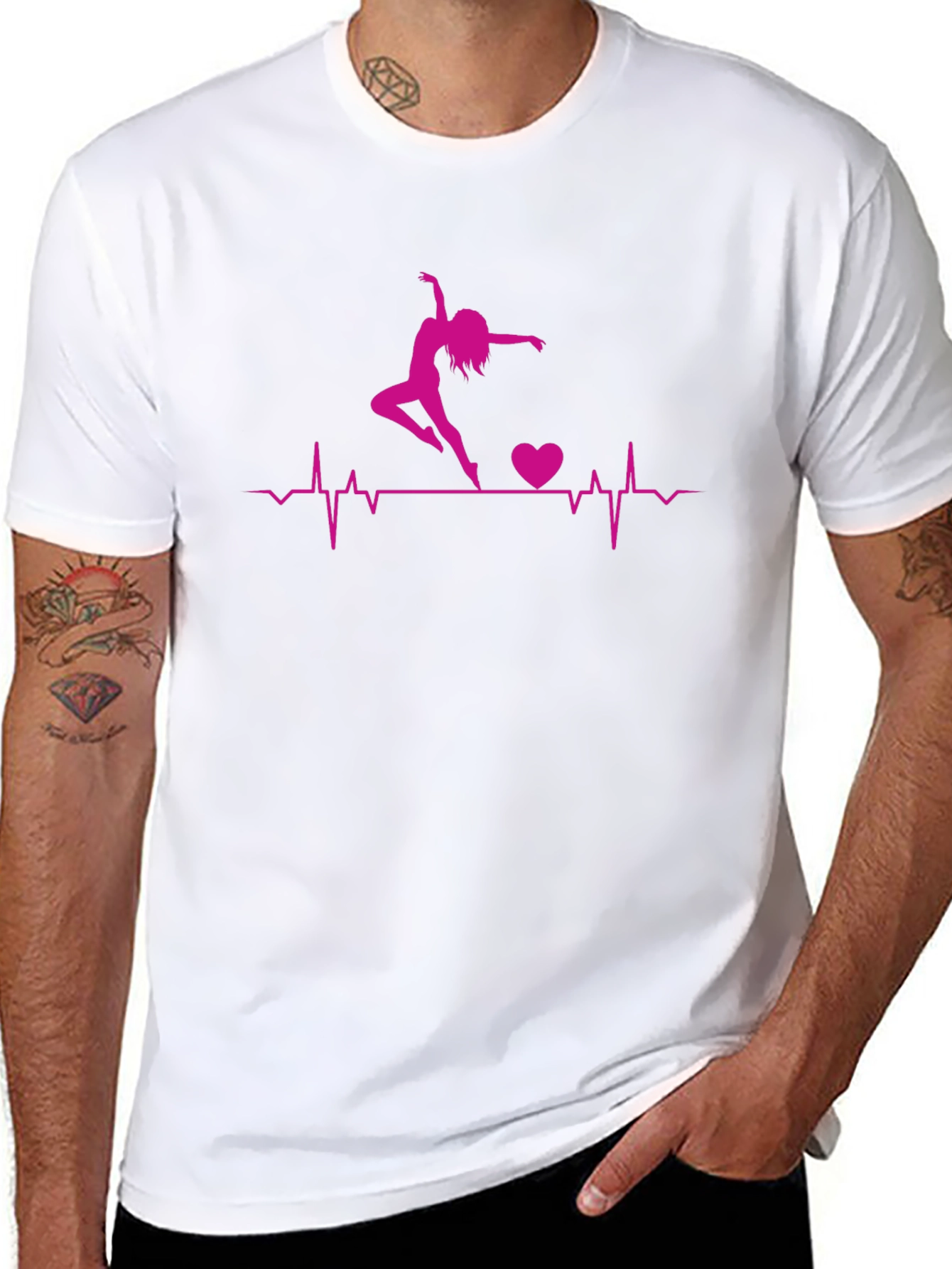 Dance Heartbeat Graphic T-Shirt - Black