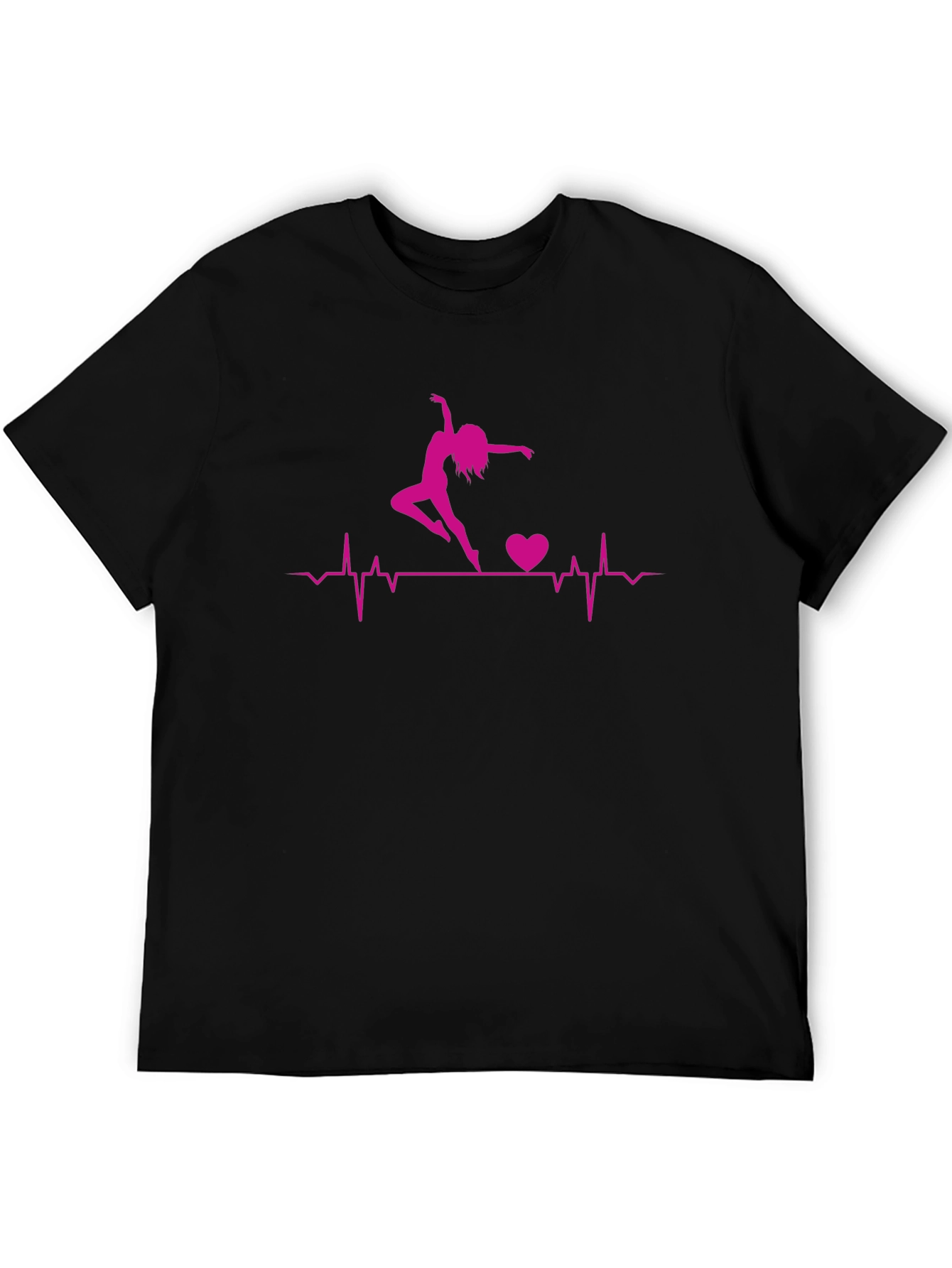 Dance Heartbeat Graphic T-Shirt - Black