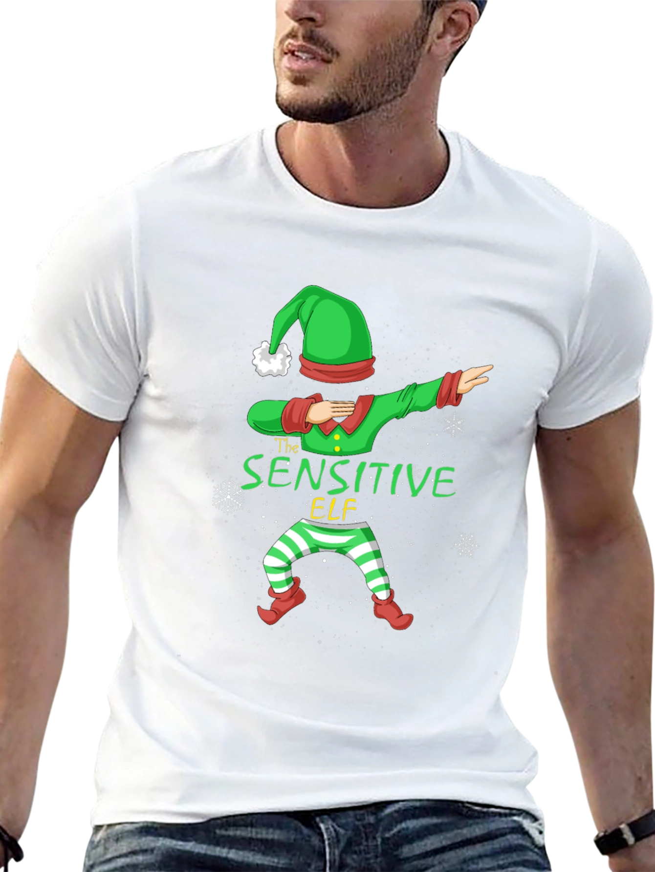 Sensitive Elf Dabbing Christmas T-Shirt