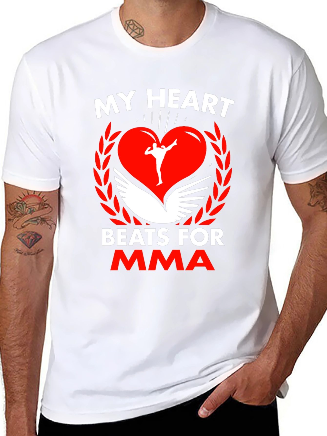 MMA Heartbeat T-Shirt - Martial Arts Fan Apparel