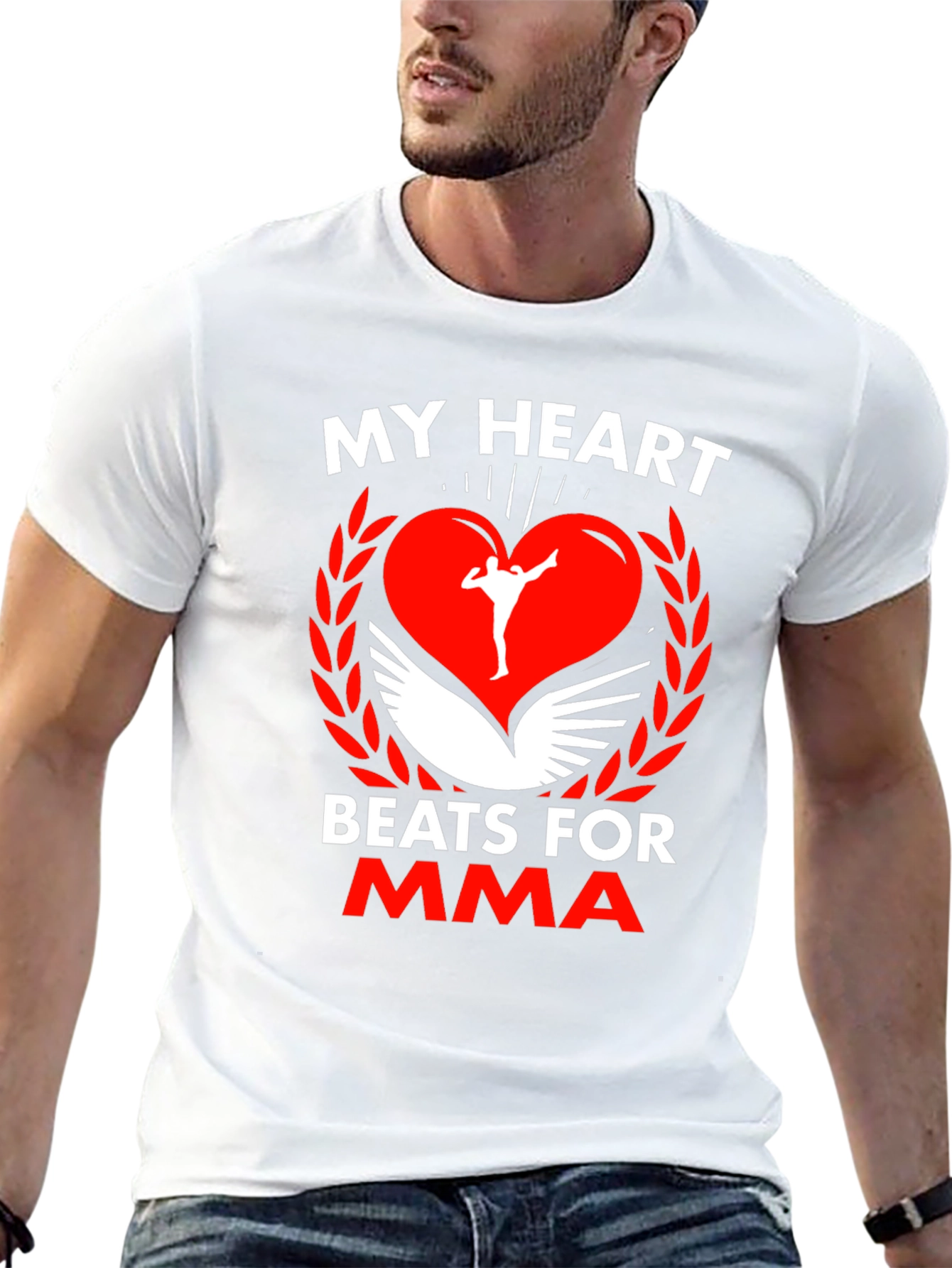 MMA Heartbeat T-Shirt - Martial Arts Fan Apparel