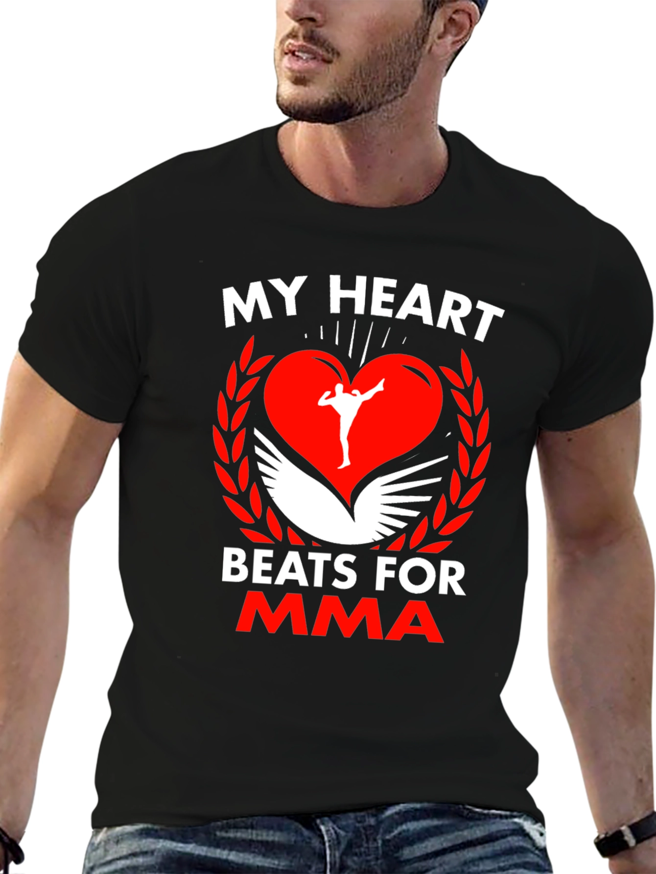 MMA Heartbeat T-Shirt - Martial Arts Fan Apparel
