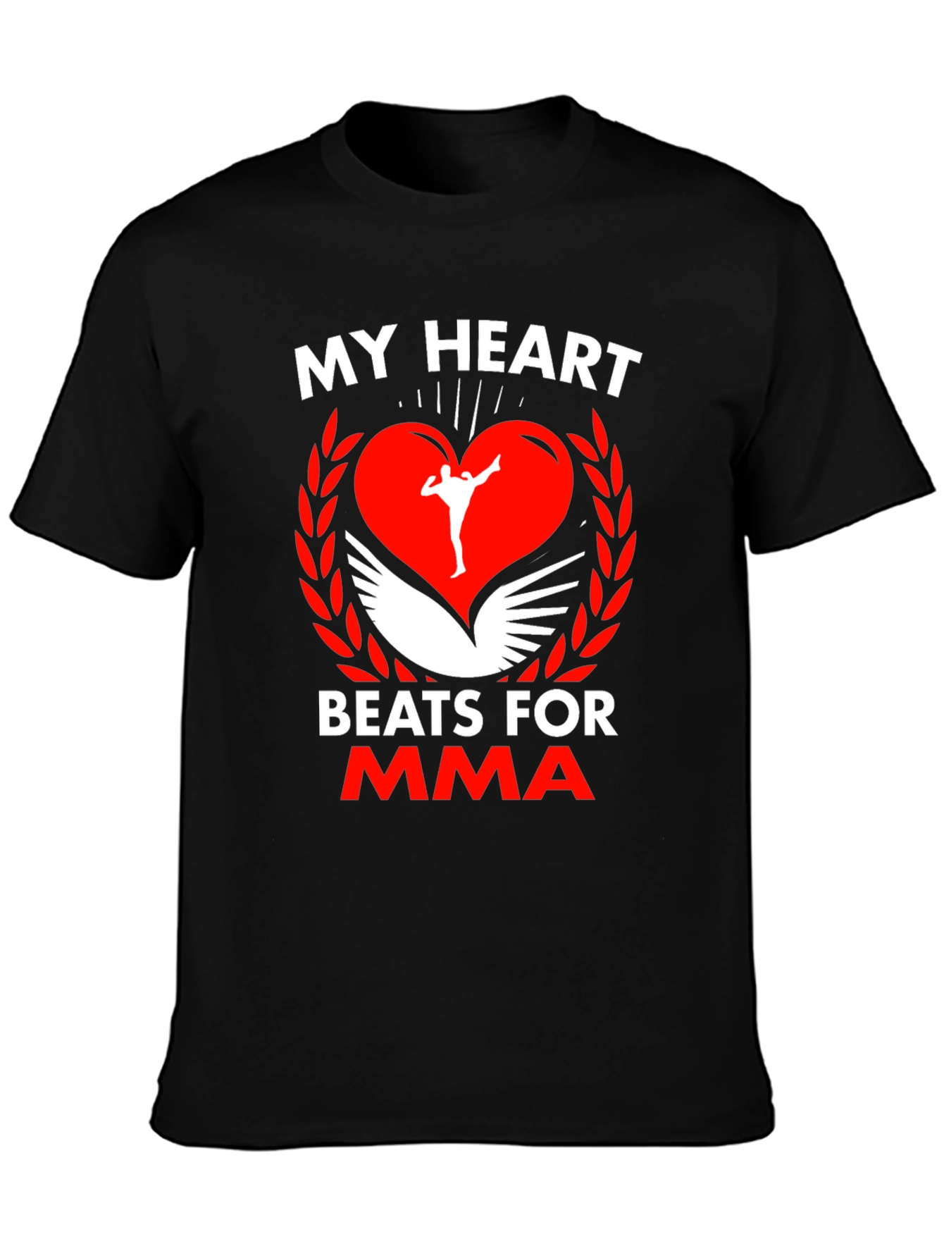 MMA Heartbeat T-Shirt - Martial Arts Fan Apparel