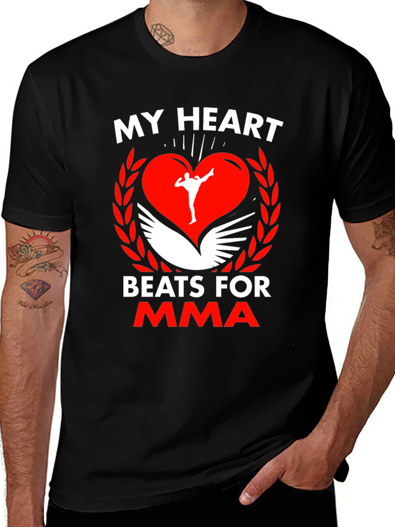 MMA Heartbeat T-Shirt - Martial Arts Fan Apparel