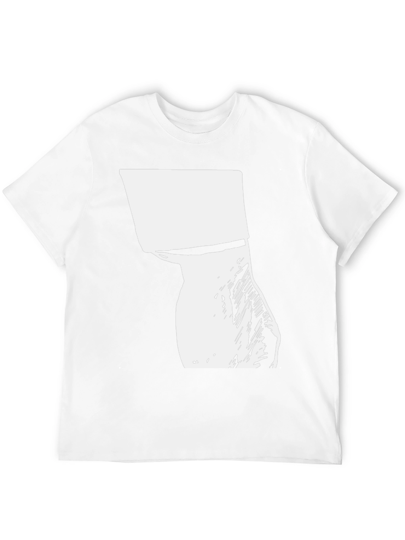 Abstract Graphic Print T-Shirt - Casual Black Tee