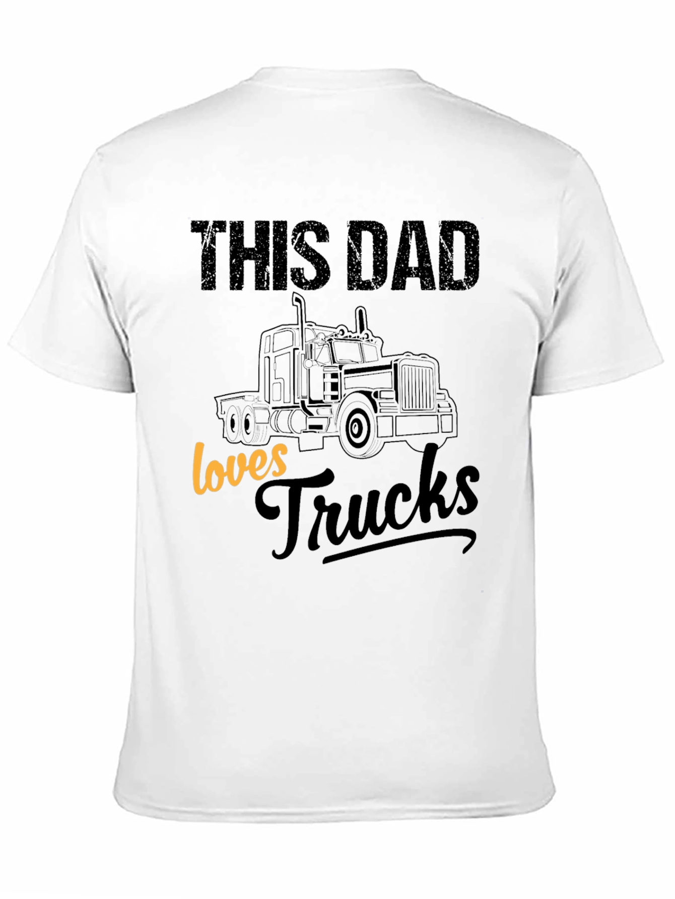 This Dad Loves Trucks T-Shirt - Black
