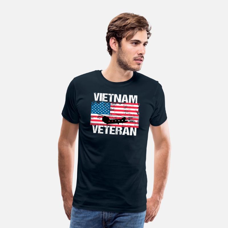 Vietnam Veteran Transport Helicopter Us Flag