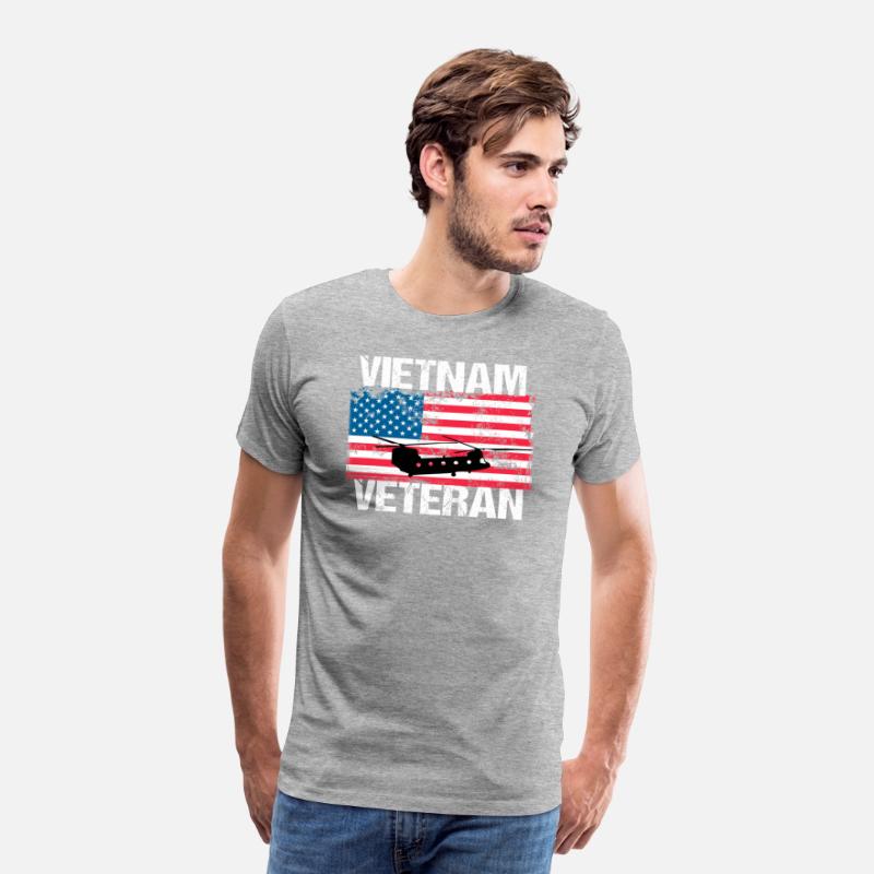 Vietnam Veteran Transport Helicopter Us Flag