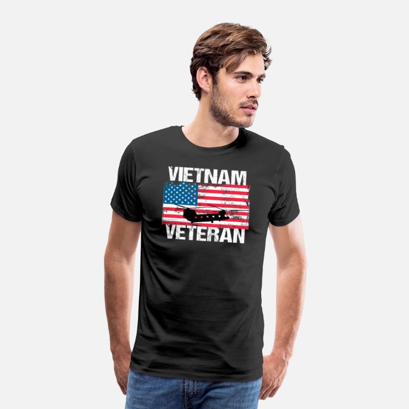 Vietnam Veteran Transport Helicopter Us Flag
