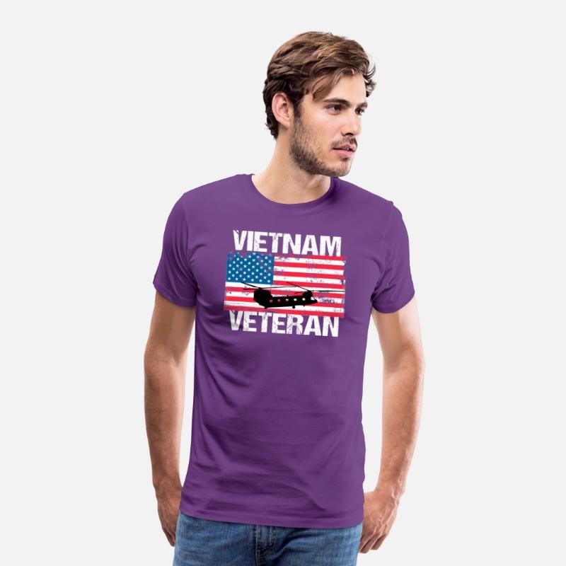 Vietnam Veteran Transport Helicopter Us Flag