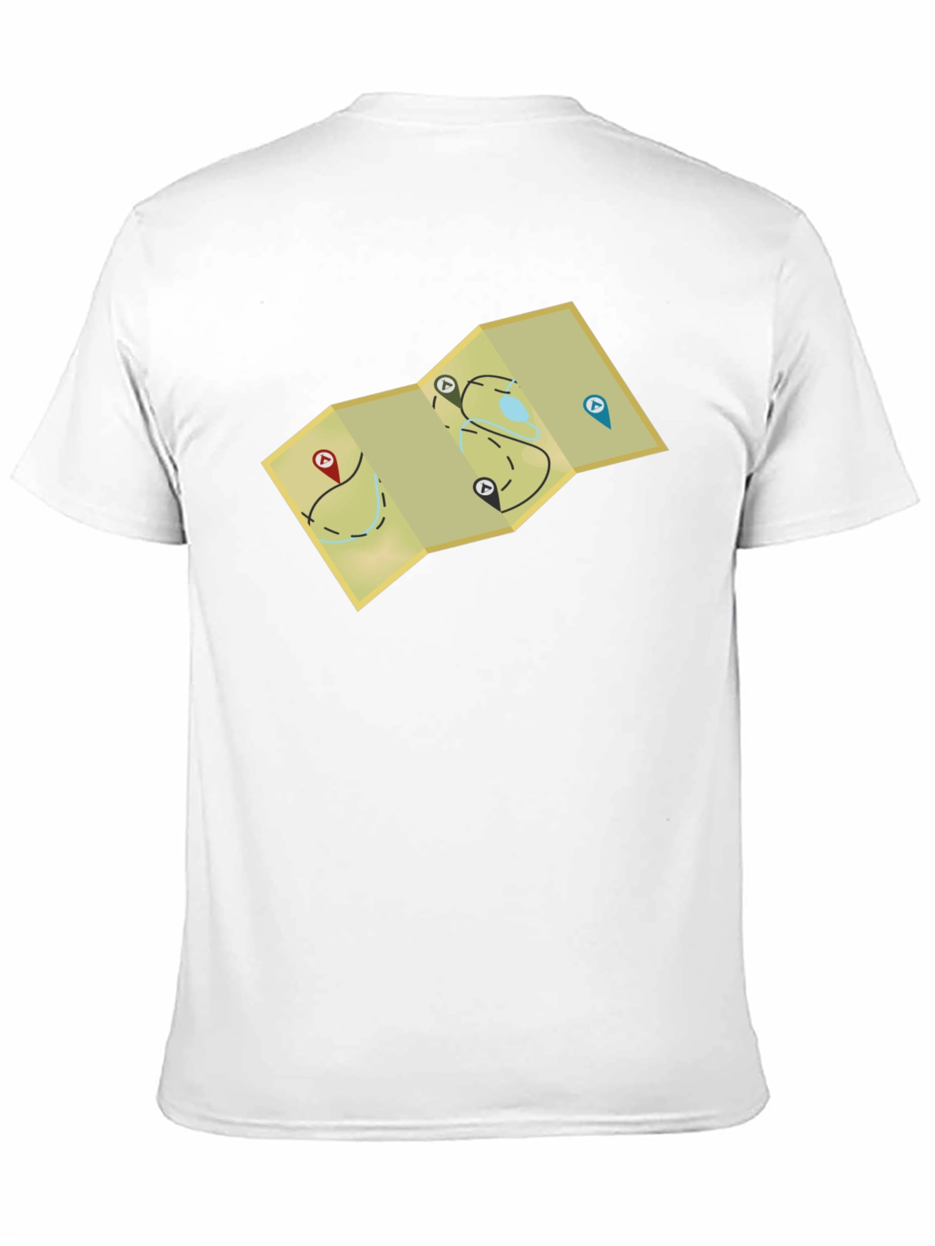 Adventure Map Graphic Tee - Black Cotton Blend