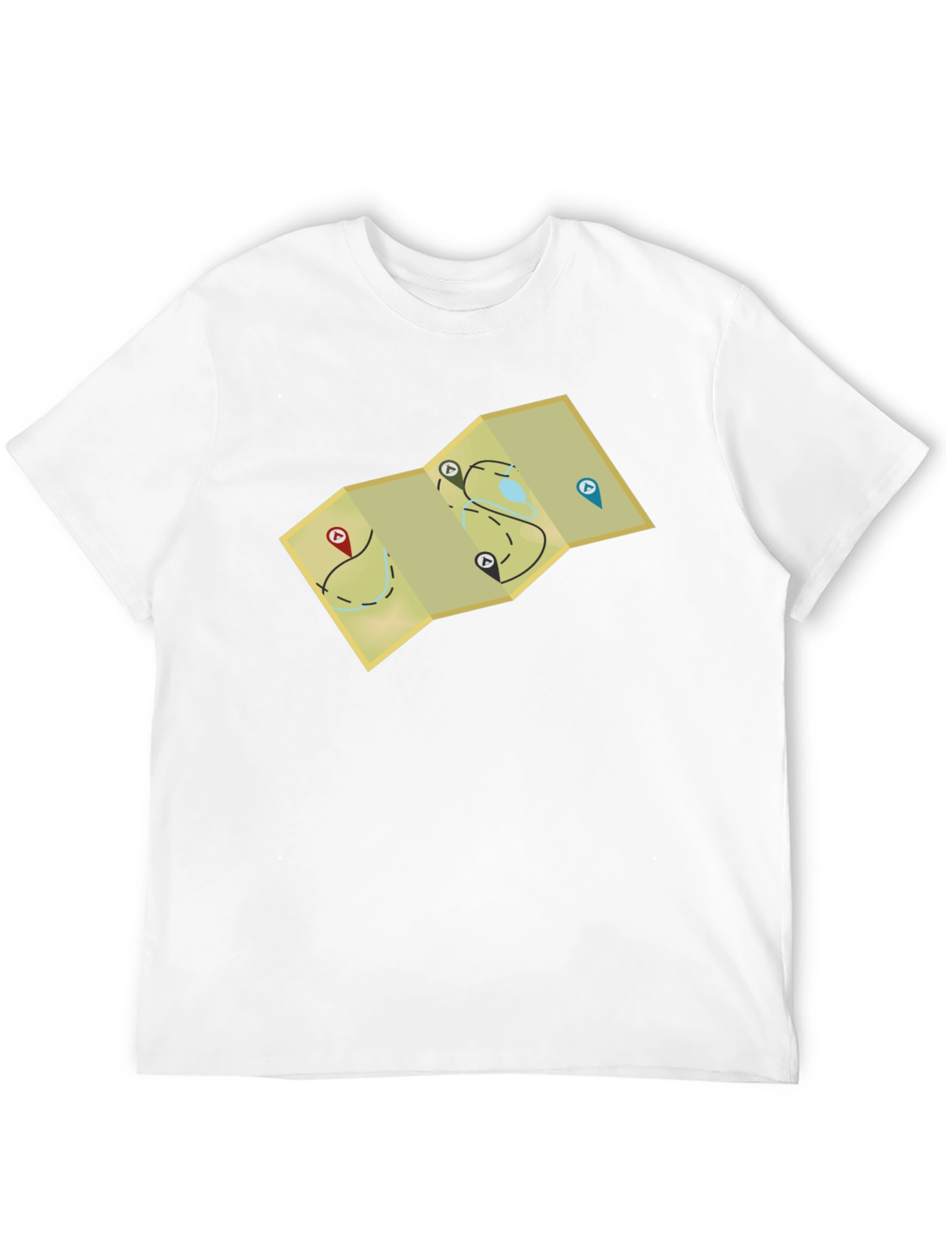 Adventure Map Graphic Tee - Black Cotton Blend