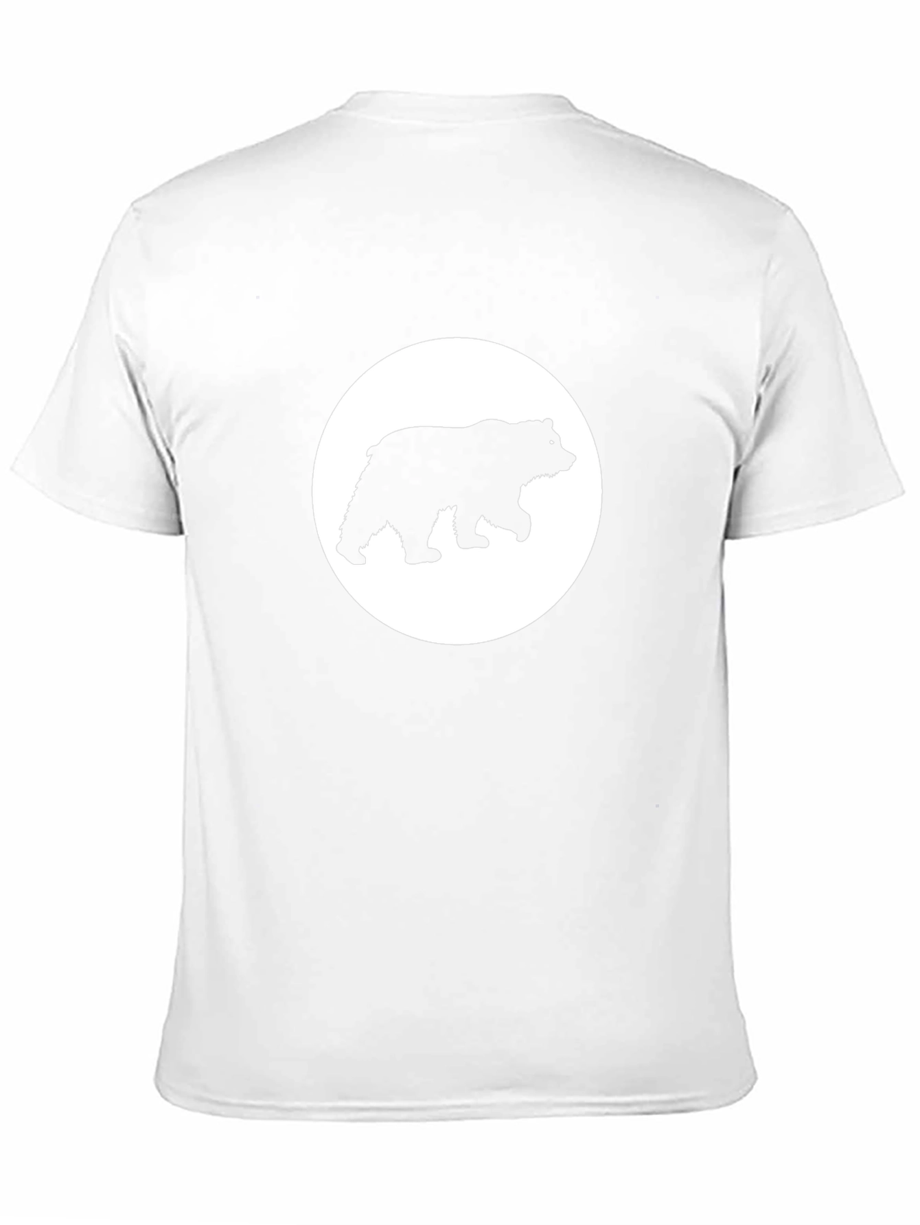 Bear Silhouette Graphic Tee - Black