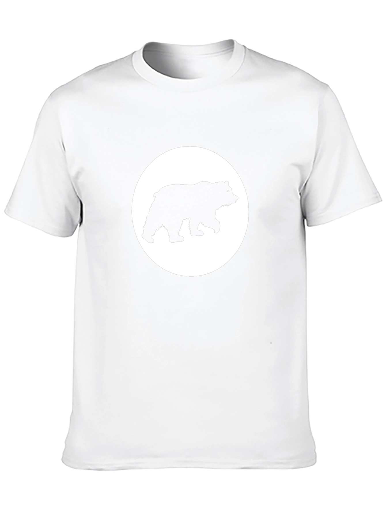 Bear Silhouette Graphic Tee - Black