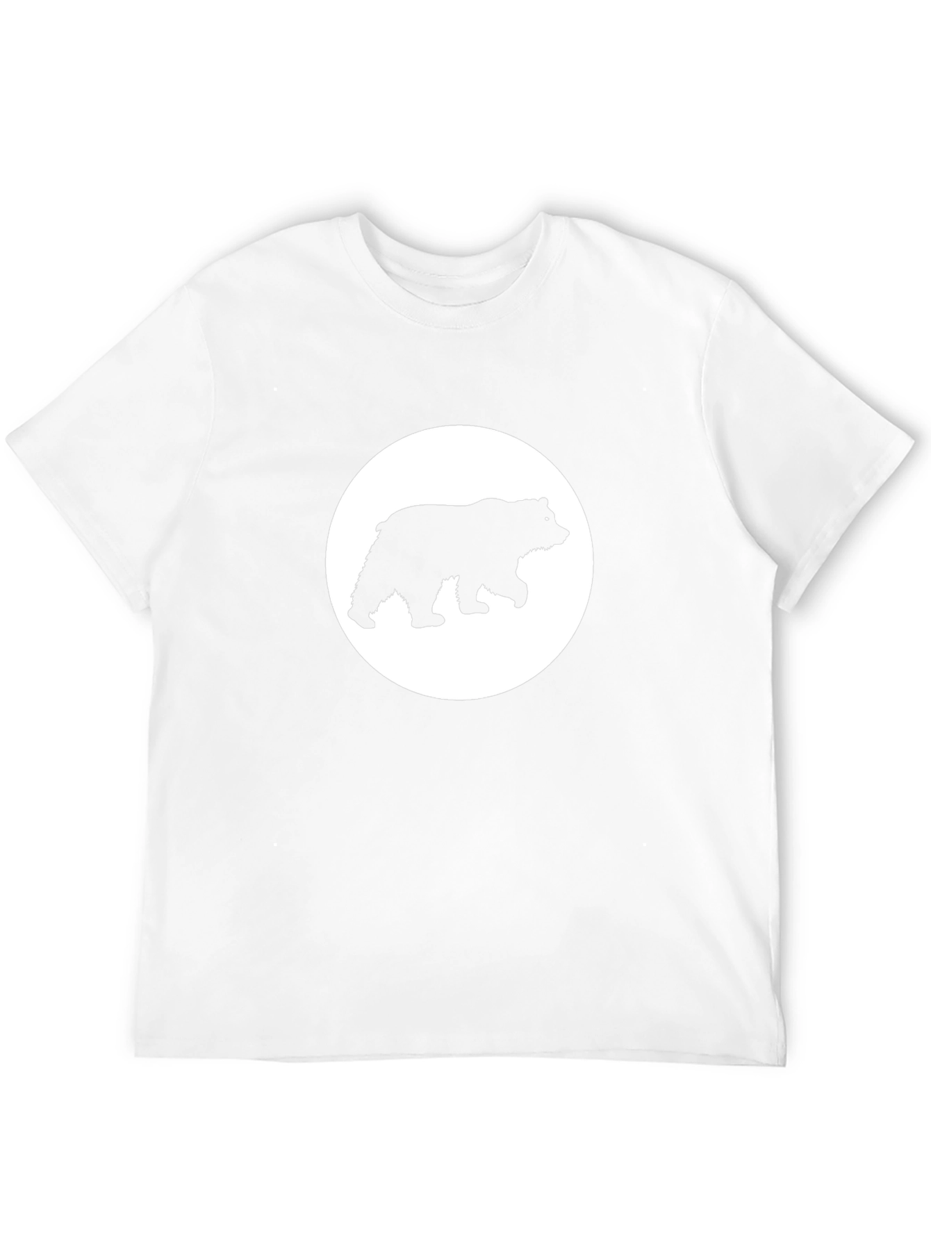 Bear Silhouette Graphic Tee - Black