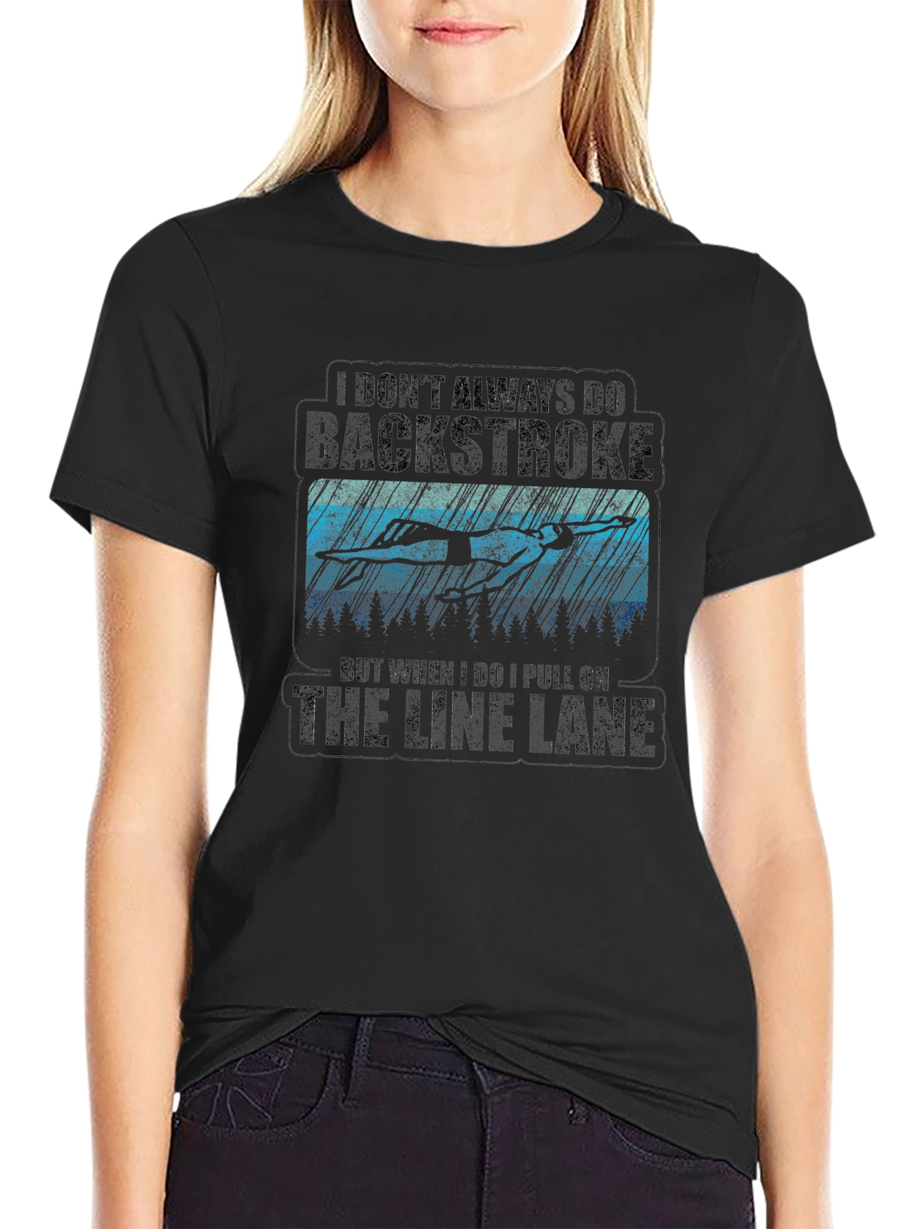Backstroke Swimmer Graphic T-Shirt