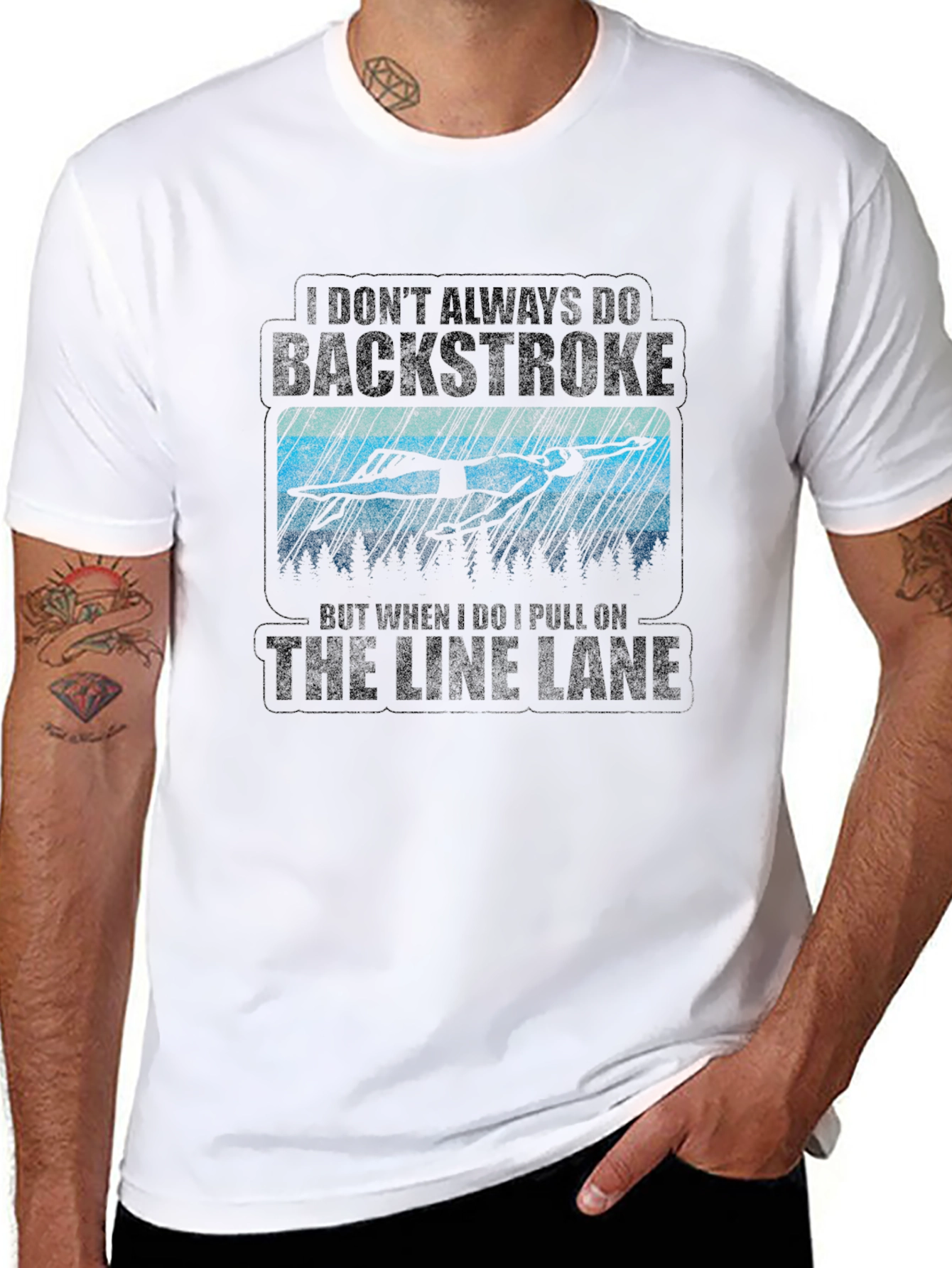 Backstroke Swimmer Graphic T-Shirt