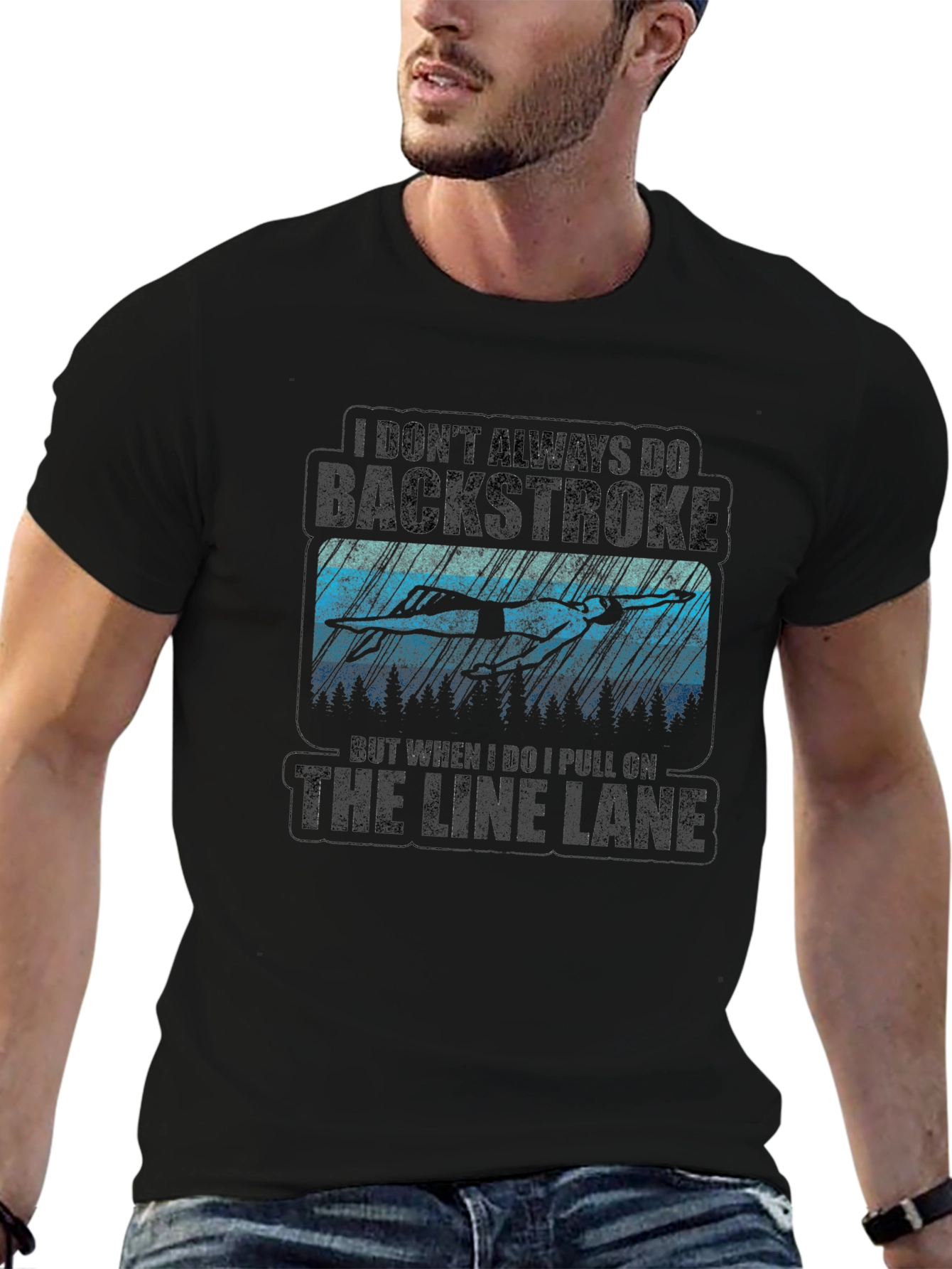 Backstroke Swimmer Graphic T-Shirt