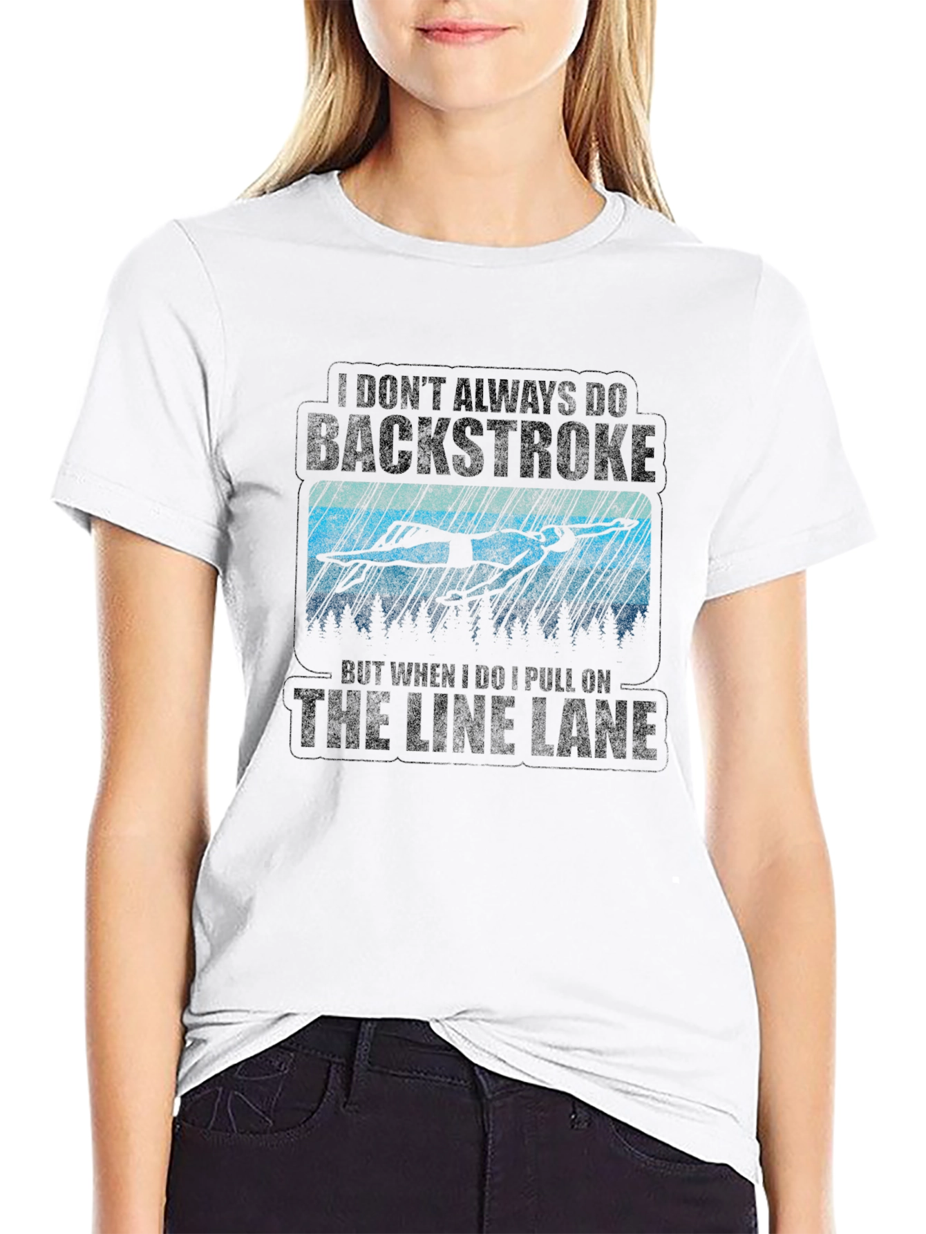 Backstroke Swimmer Graphic T-Shirt