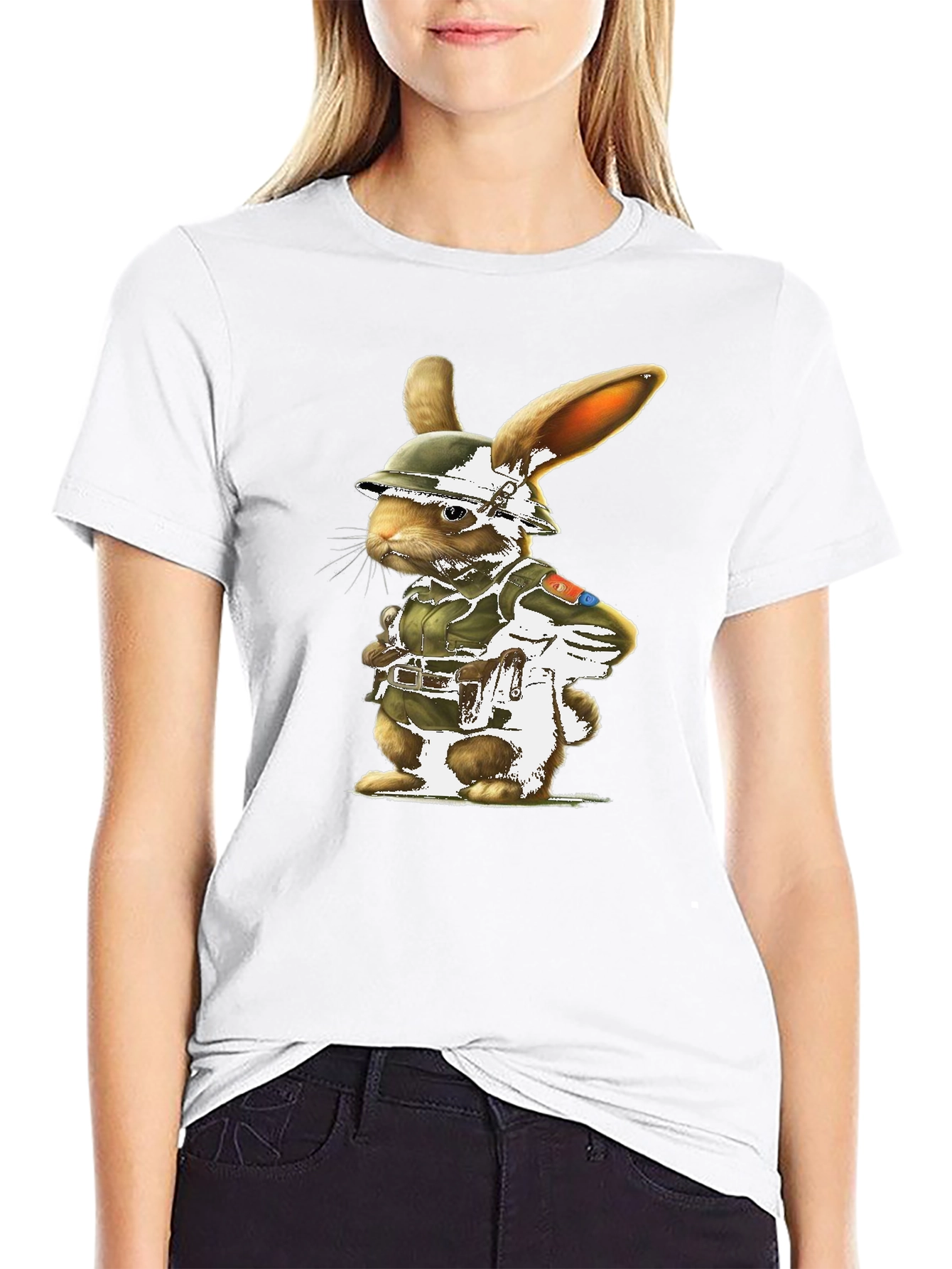 Tactical Bunny Graphic T-Shirt