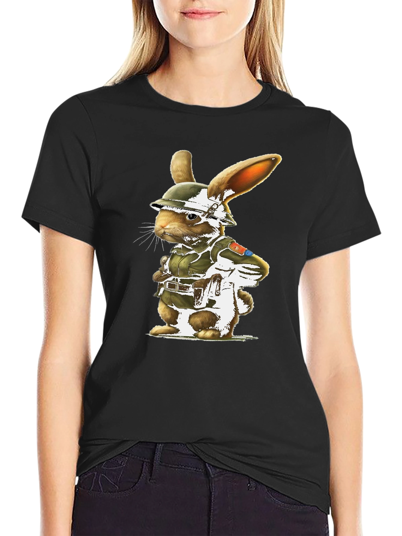 Tactical Bunny Graphic T-Shirt