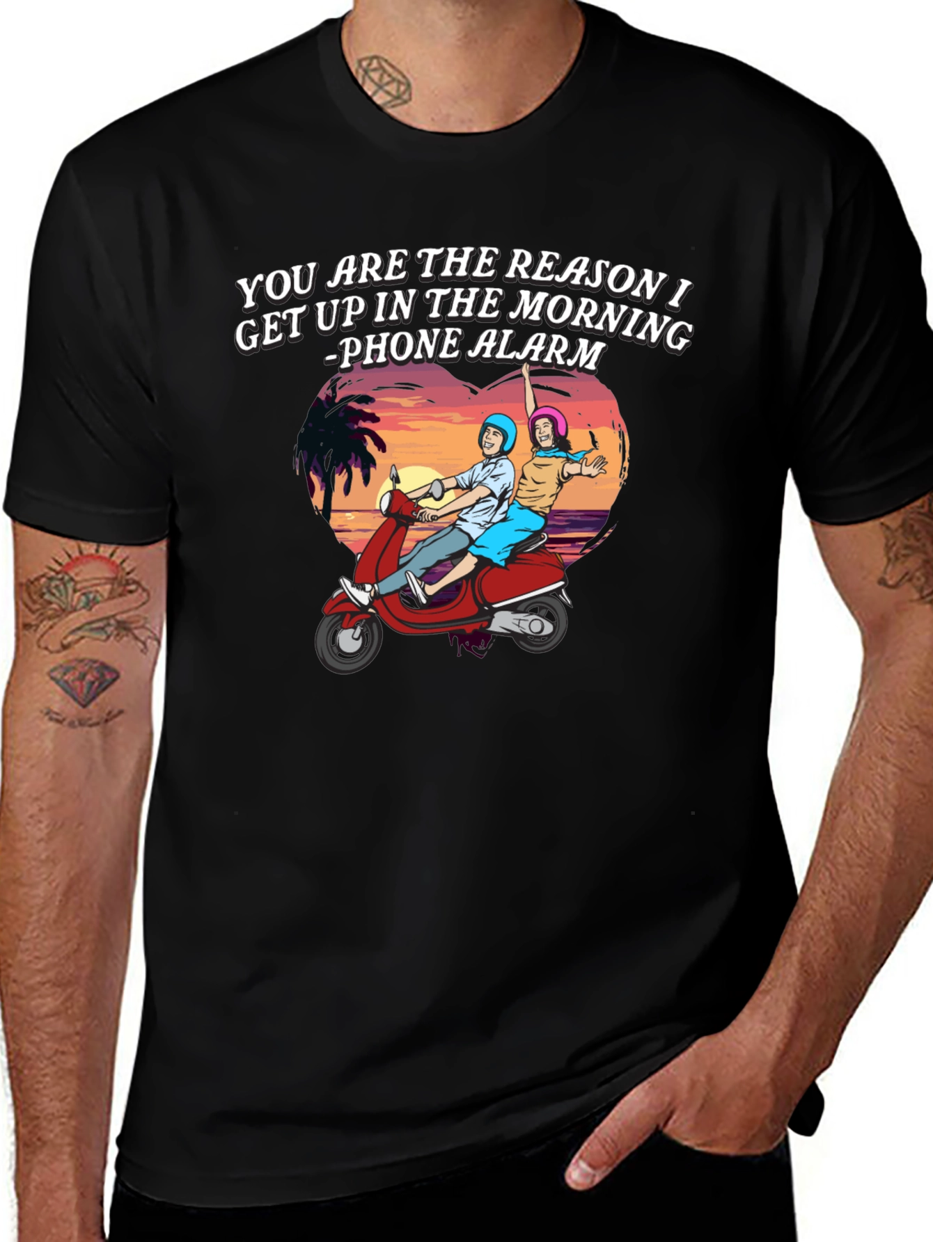 Reason I Get Up T-Shirt - Scooter Ride