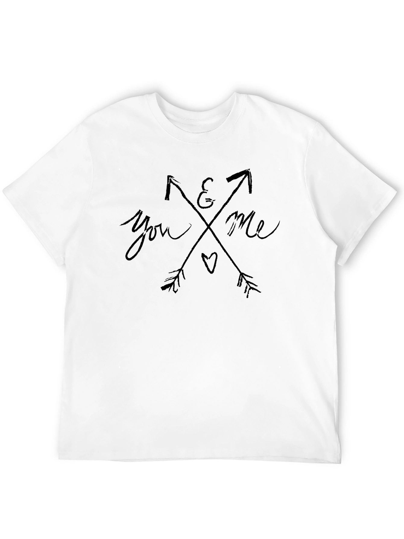 You & Me Arrow Graphic Print Black T-Shirt