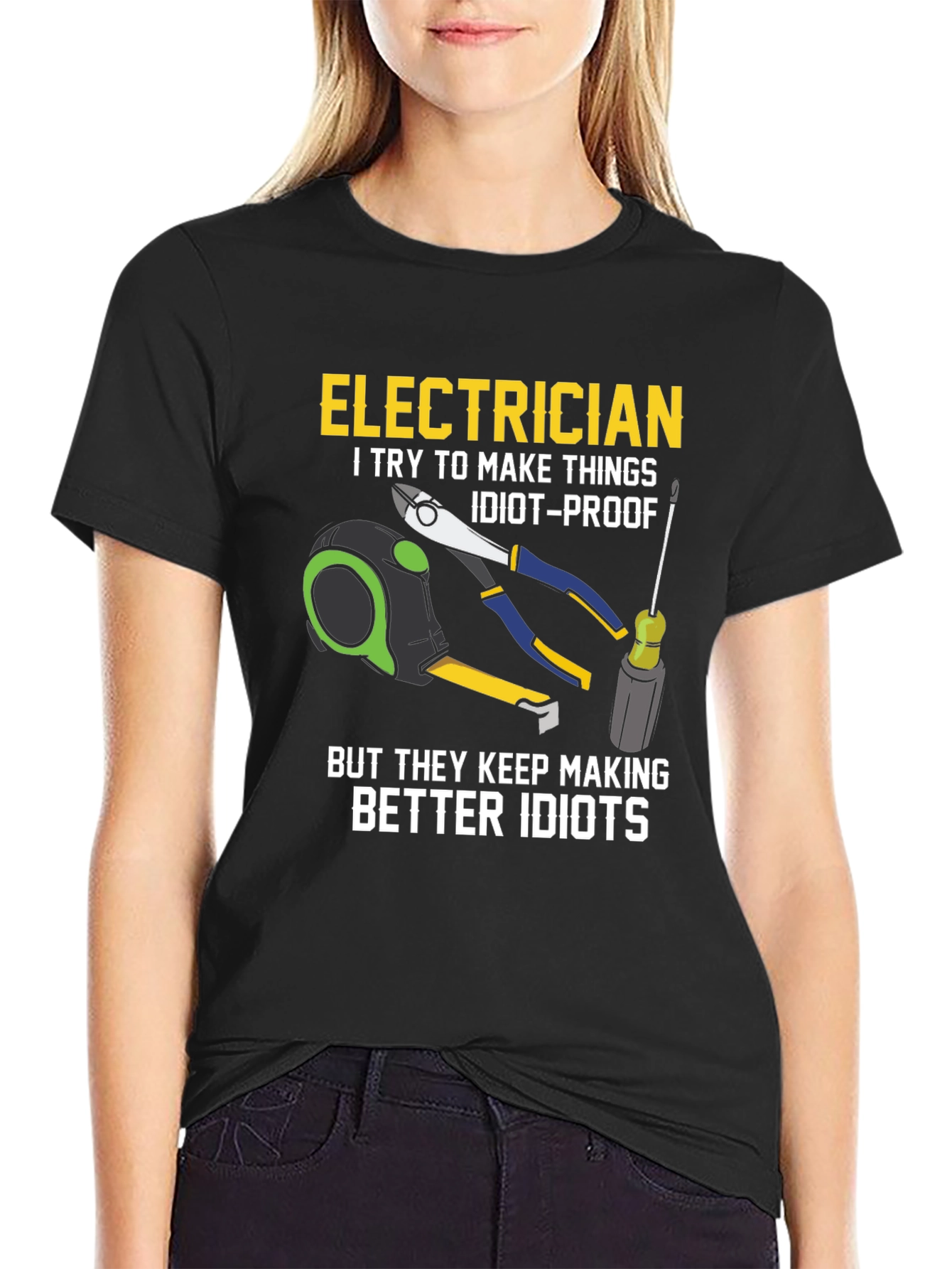 Electrician Idiot-Proof T-Shirt - Funny Gift