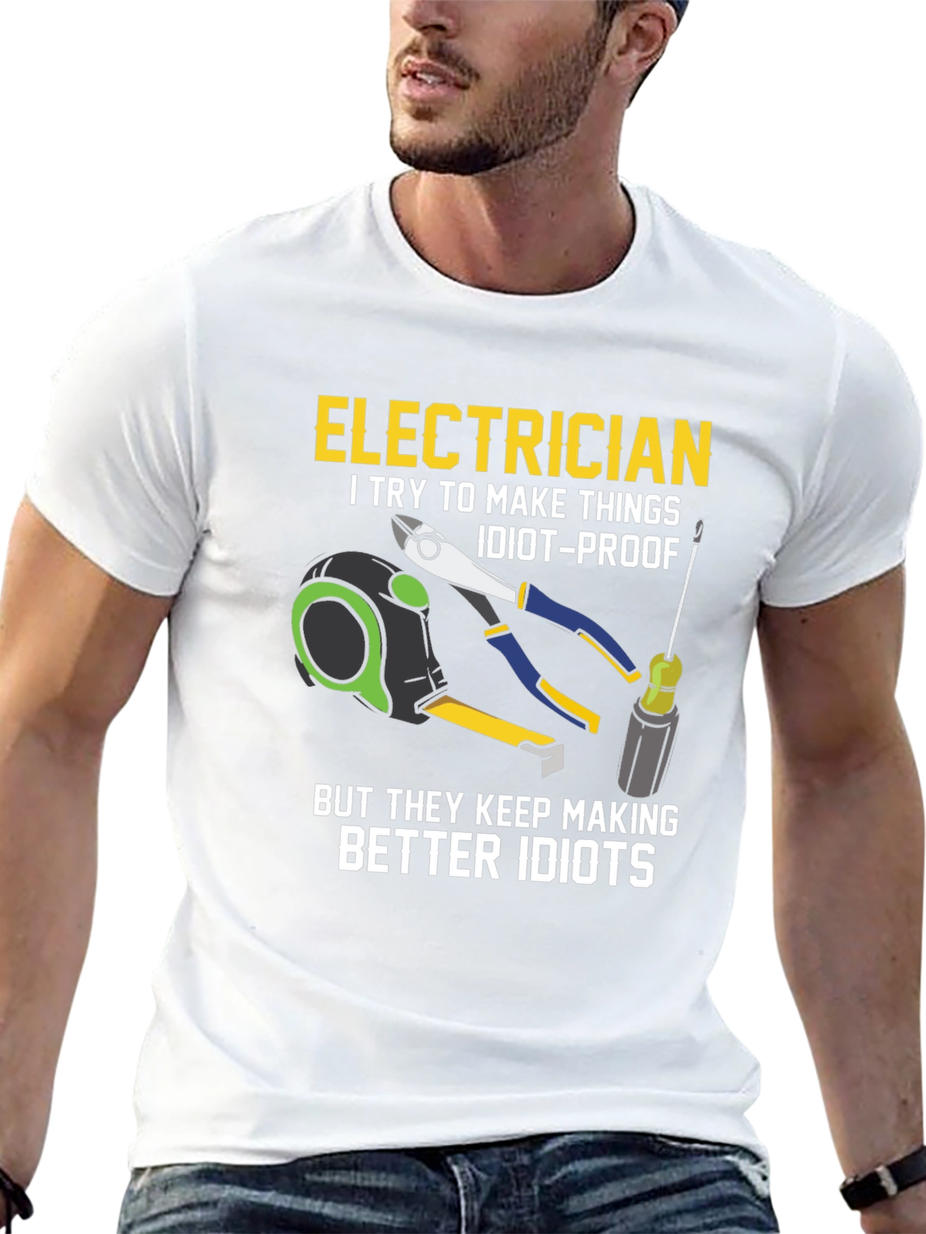 Electrician Idiot-Proof T-Shirt - Funny Gift