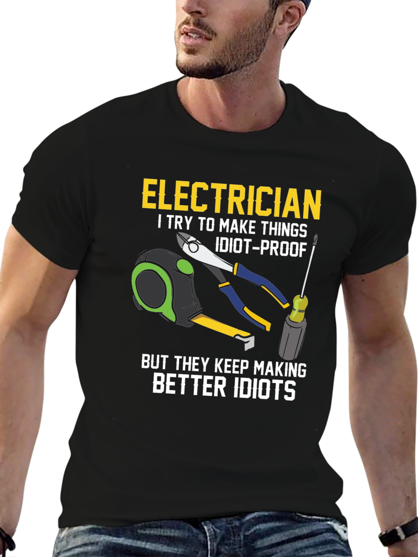 Electrician Idiot-Proof T-Shirt - Funny Gift