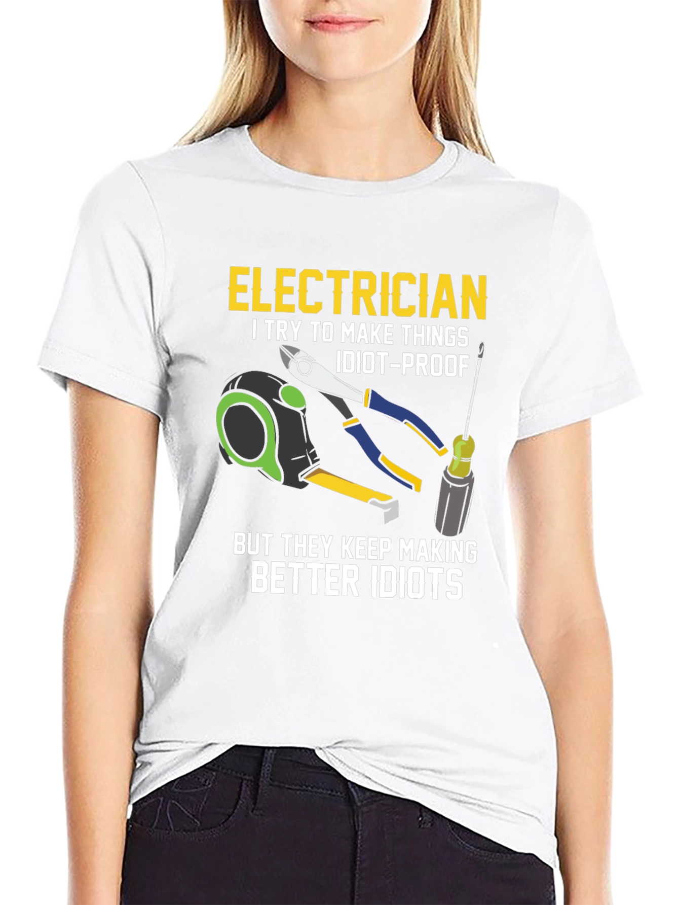 Electrician Idiot-Proof T-Shirt - Funny Gift