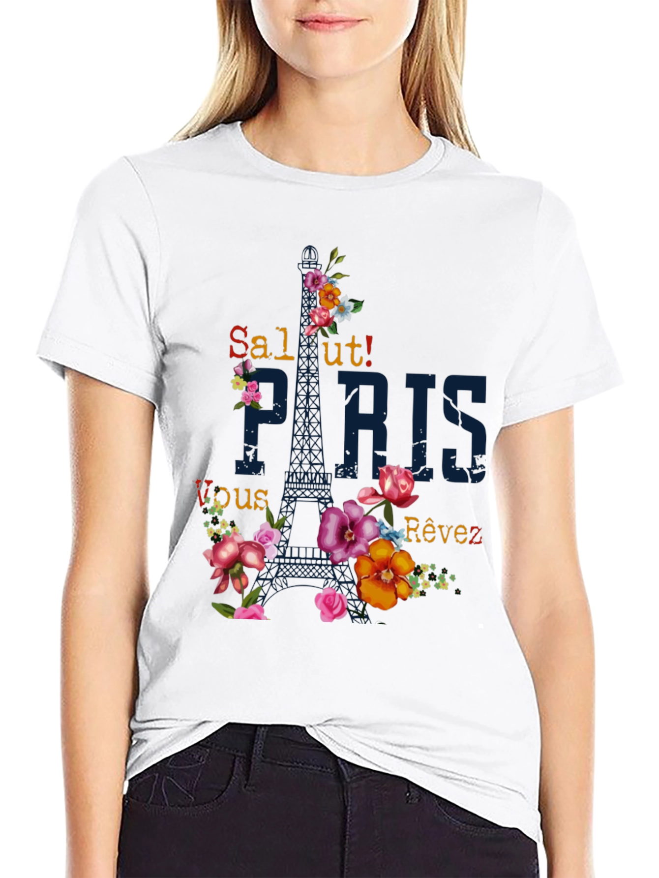 Paris Floral Graphic T-Shirt
