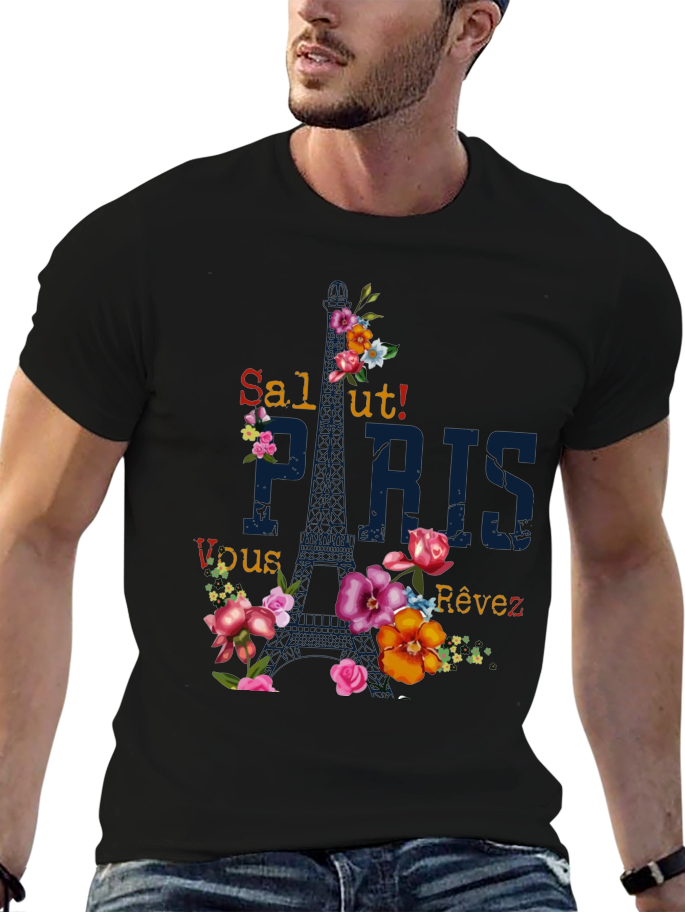Paris Floral Graphic T-Shirt